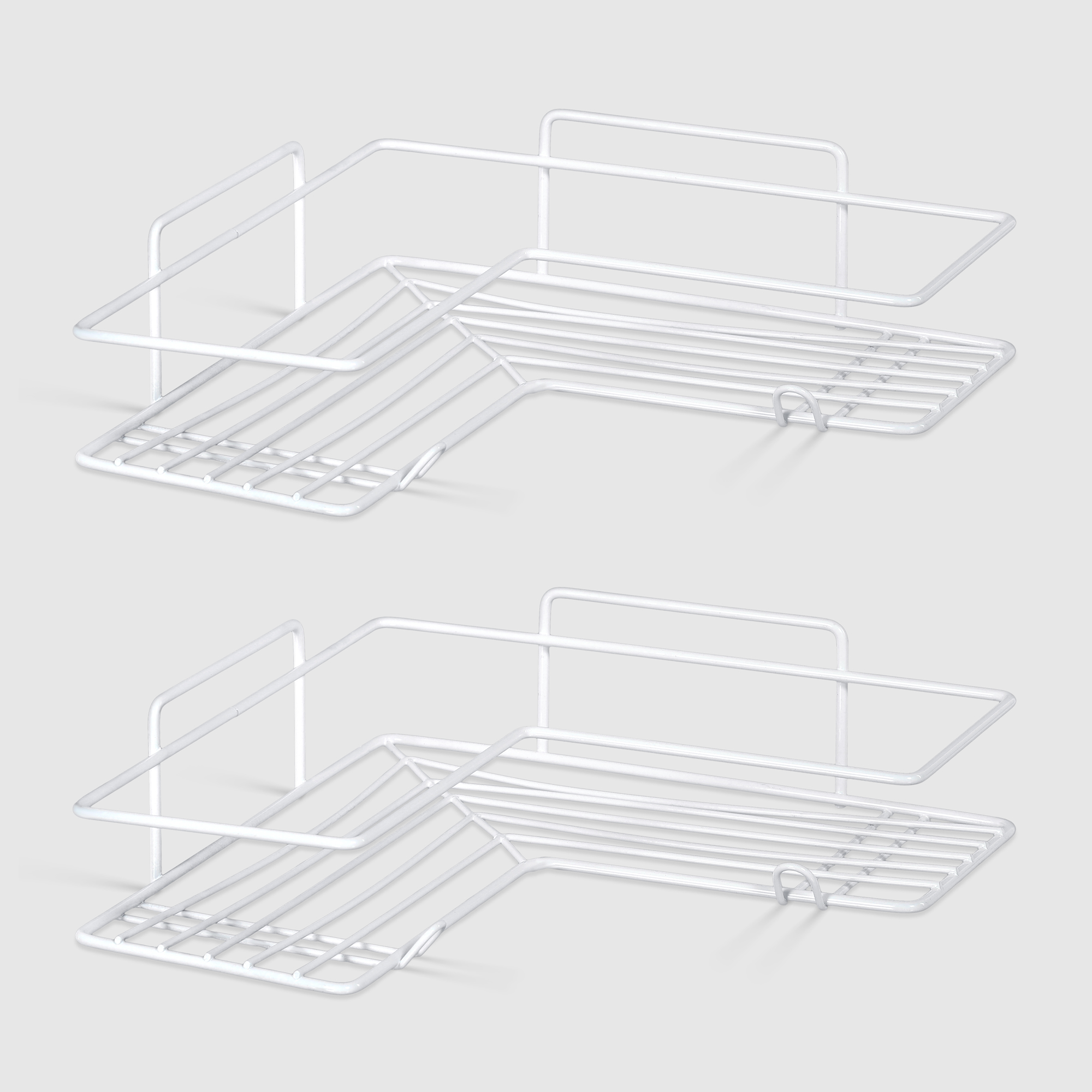 Полки угловые Suntel 2 штуки белые 25х11х7 см