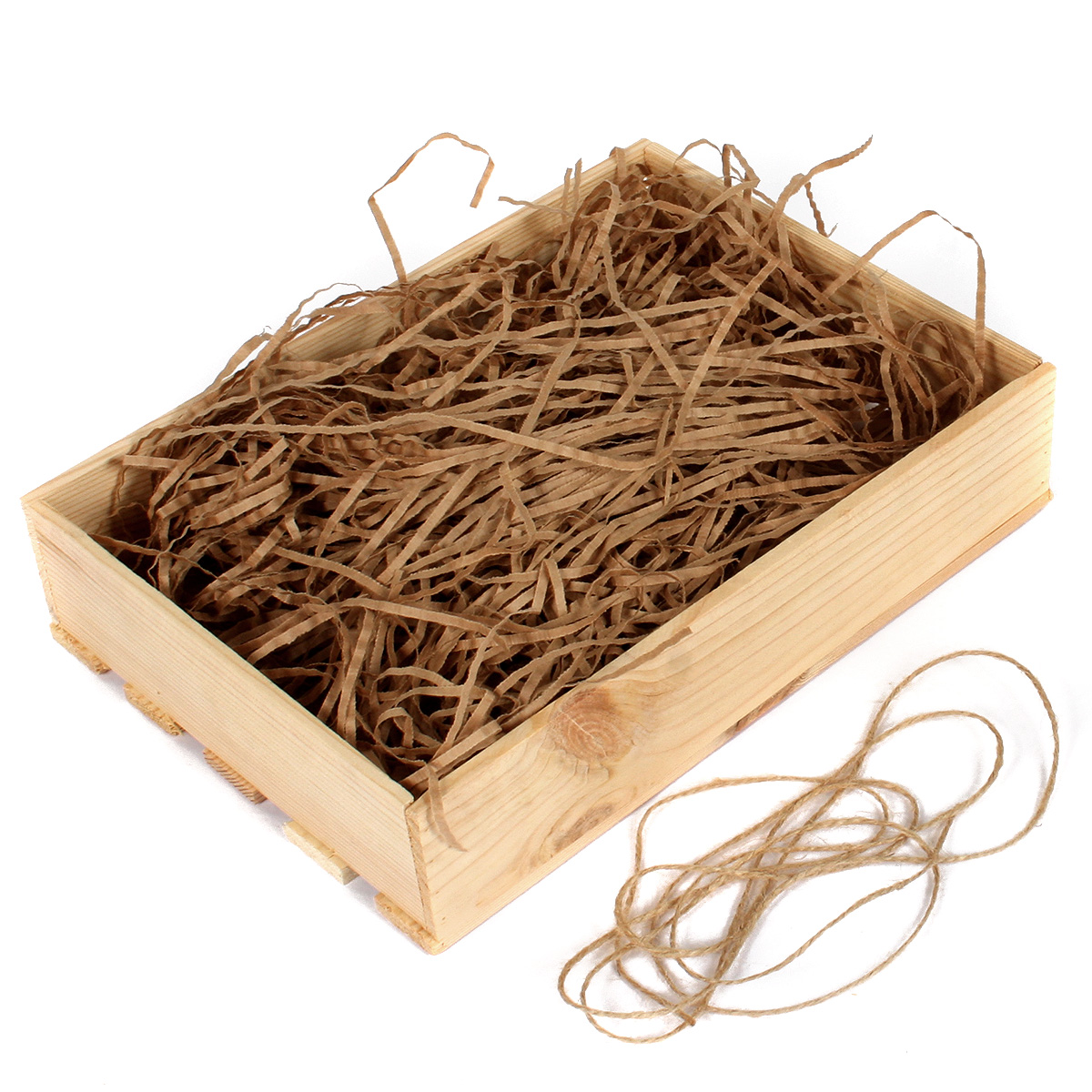 Коробка деревянная Grand Gift 110 прямоугольная со шнурком и наполнителем 28х20х6 см