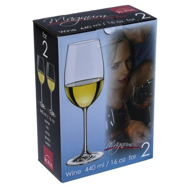 Набор бокалов для вина Rona Magnum 440 мл 2 шт, цвет прозрачный - фото 2