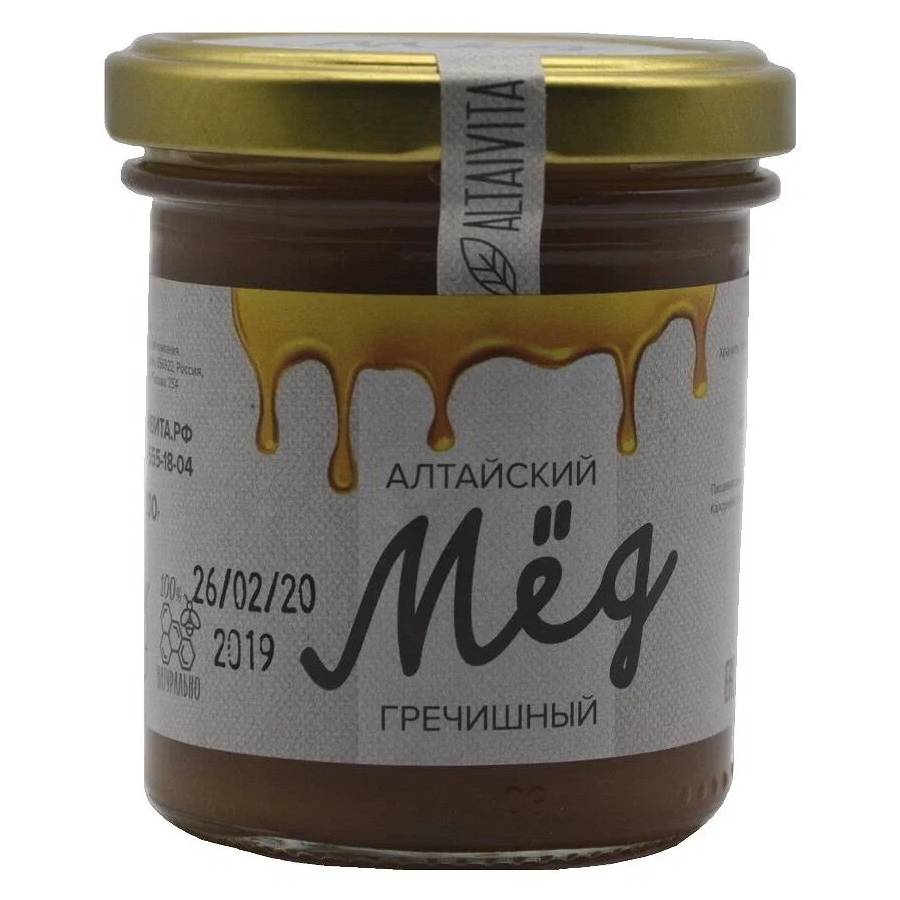 Мед Алтайвита Алтайский гречишный, 200 г новогодний мёд алтайский гречишный vitamuno шарик 200 г