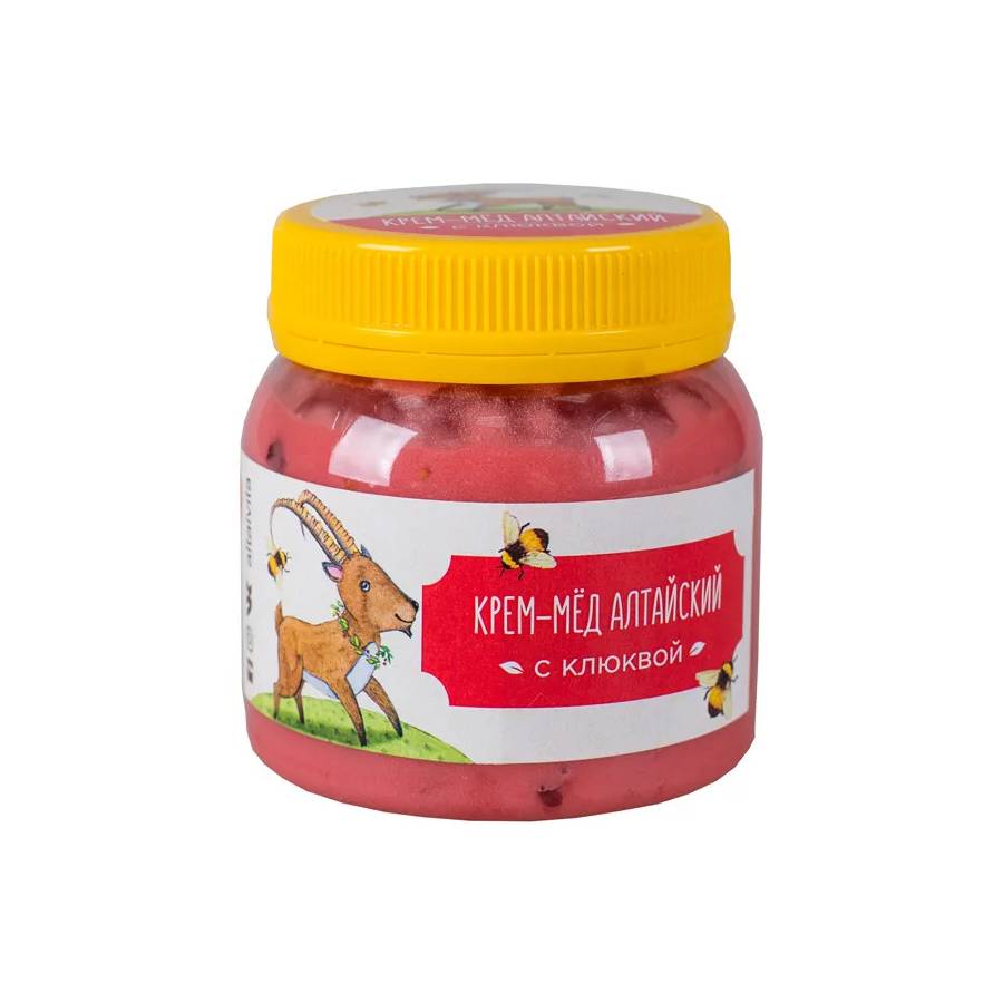 Крем-мёд Алтайвита Алтайский с клюквой, 300 г корм для собак pro dog дичь с клюквой и яблоком 200 г
