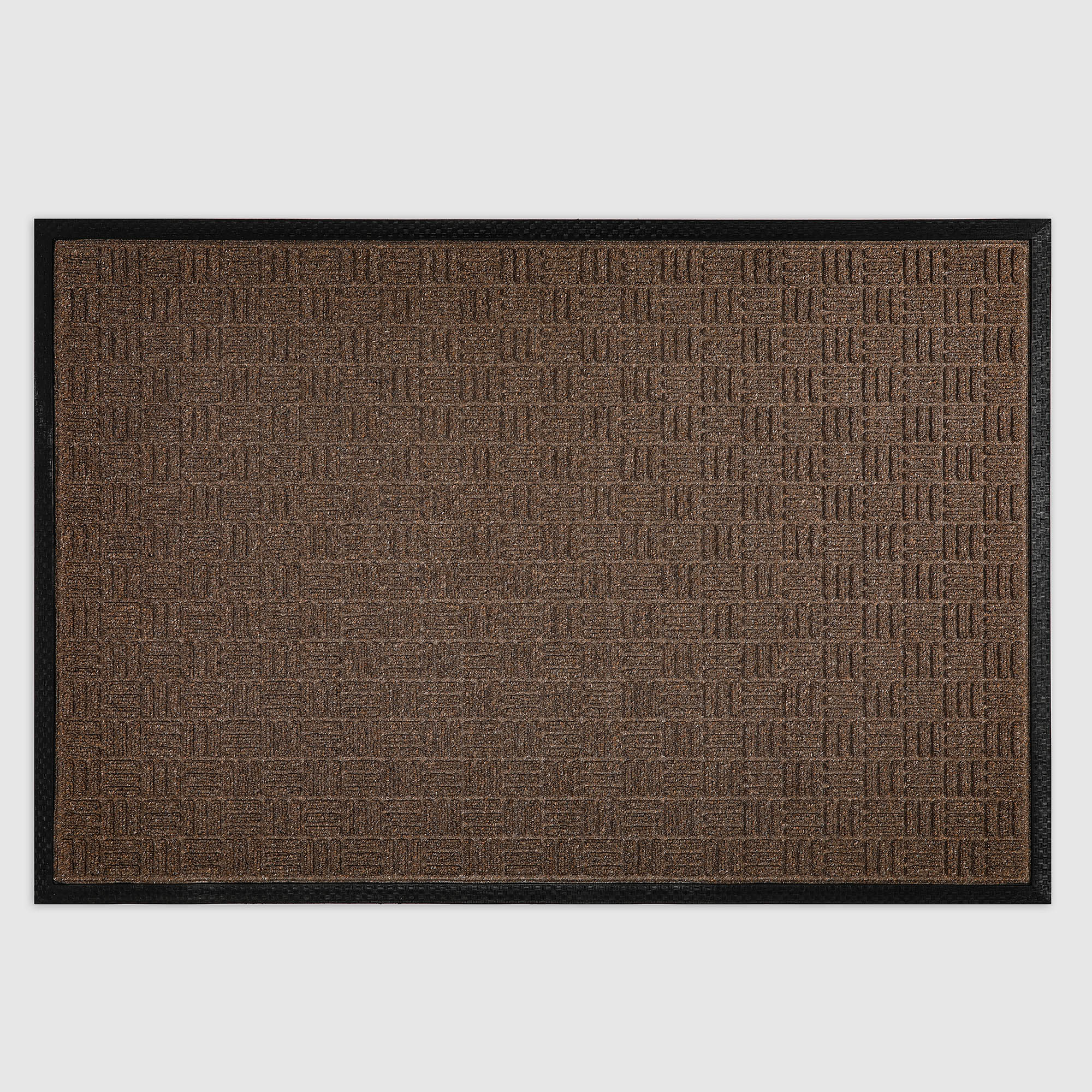 Коврик Jansons Balers коричневый узор квадрат 60х90 см - фото 1