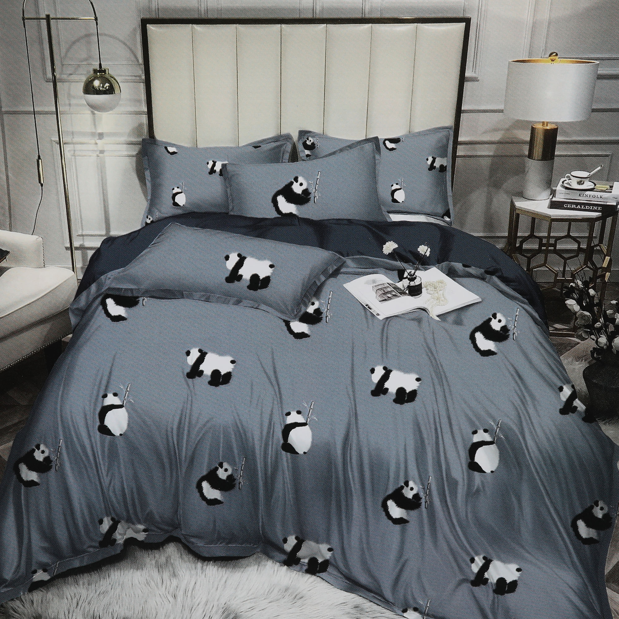 Постельный комплект Wonne Traum Elegance Panda Полуторный постельный комплект wonne traum elegance pastel grey полуторный серый