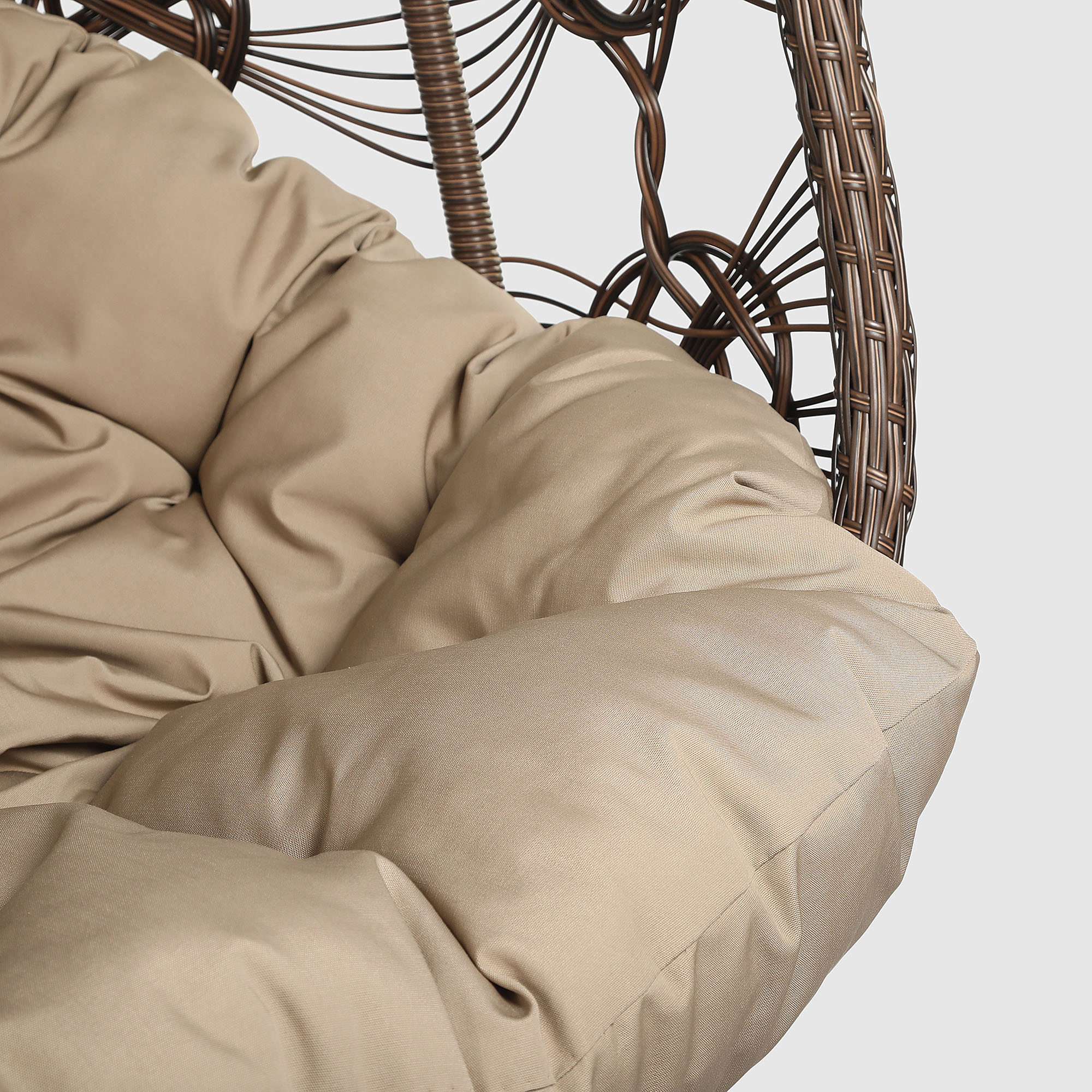Кресло подвесное Ns Rattan Deco коричневое, цвет кориченевый - фото 9