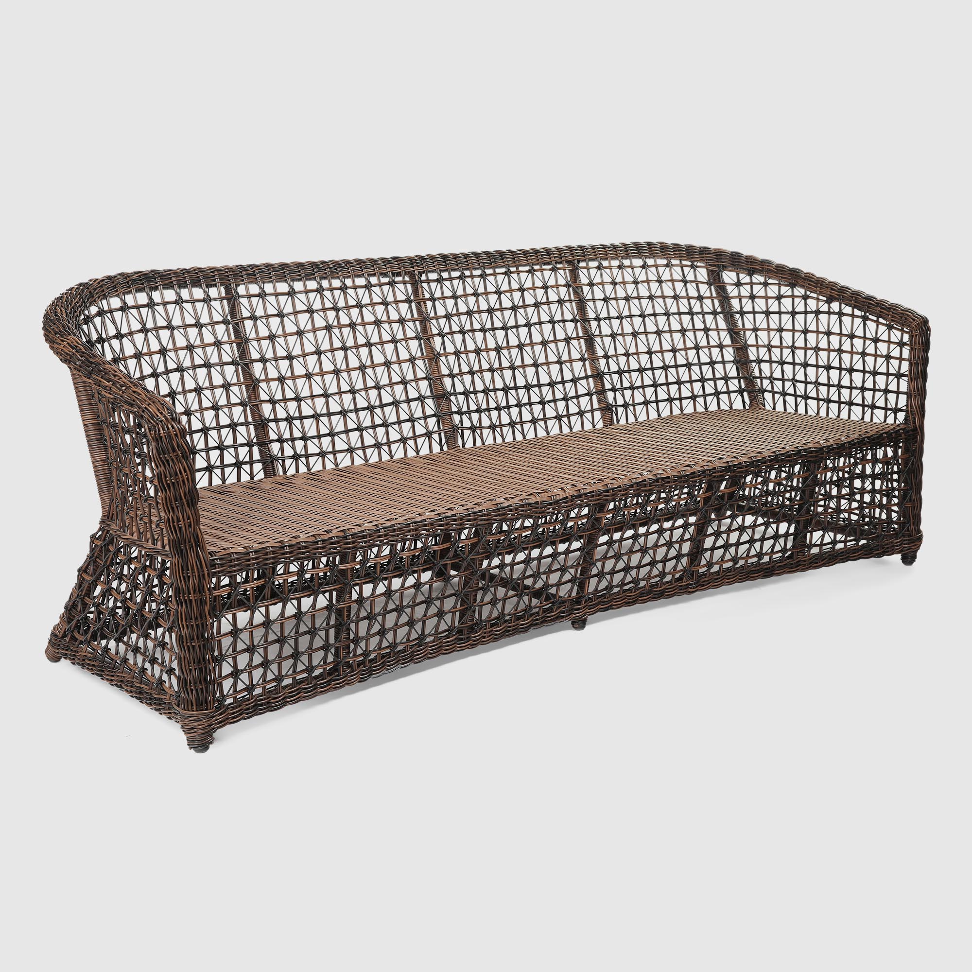 Комплект садовой мебели NS RATTAN Spider Dina 117 Sofa, цвет коричневый, размер 200х67х74 см - фото 4