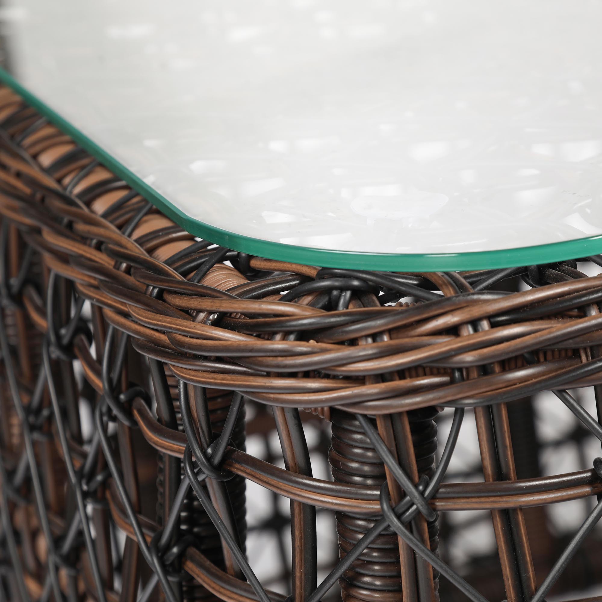 Комплект садовой мебели NS RATTAN Spider Dina 117 Sofa, цвет коричневый, размер 200х67х74 см - фото 9