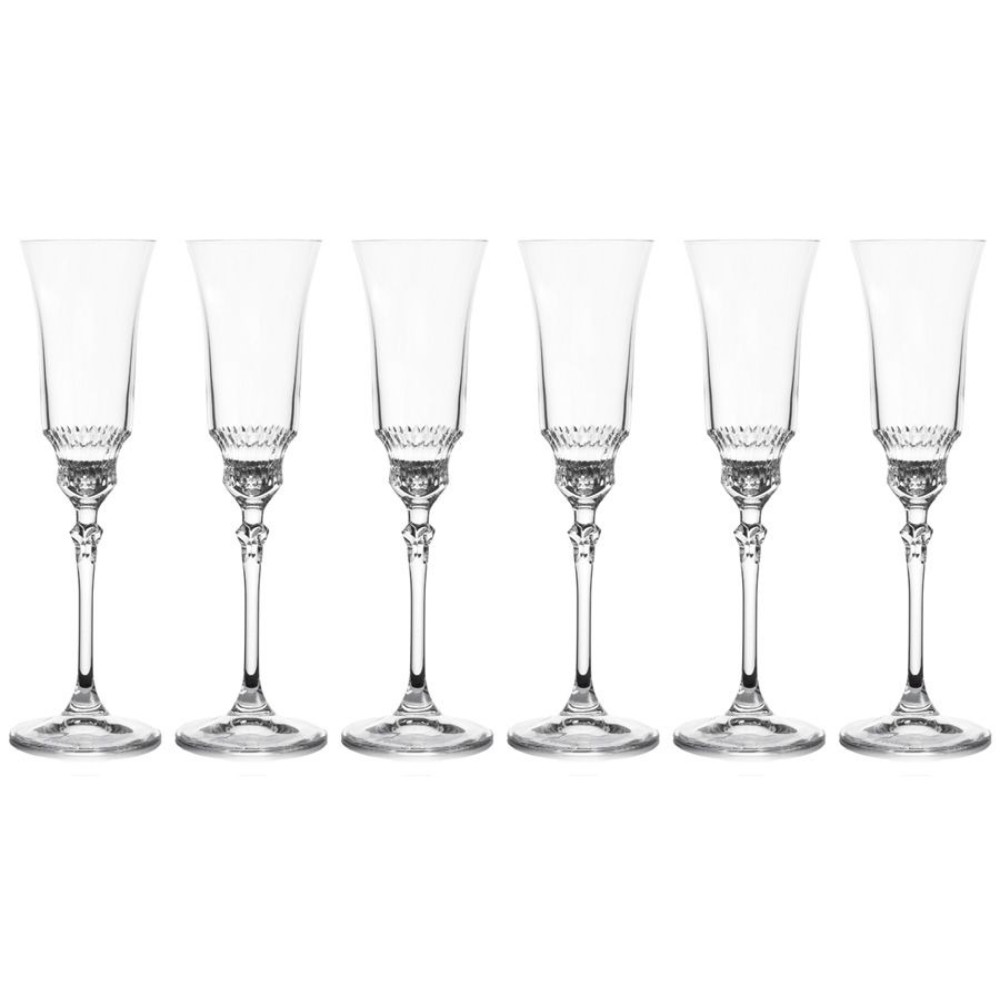 Набор бокалов для шампанского Lareine Gemma Aida 150 мл 6 шт, цвет прозрачный - фото 1