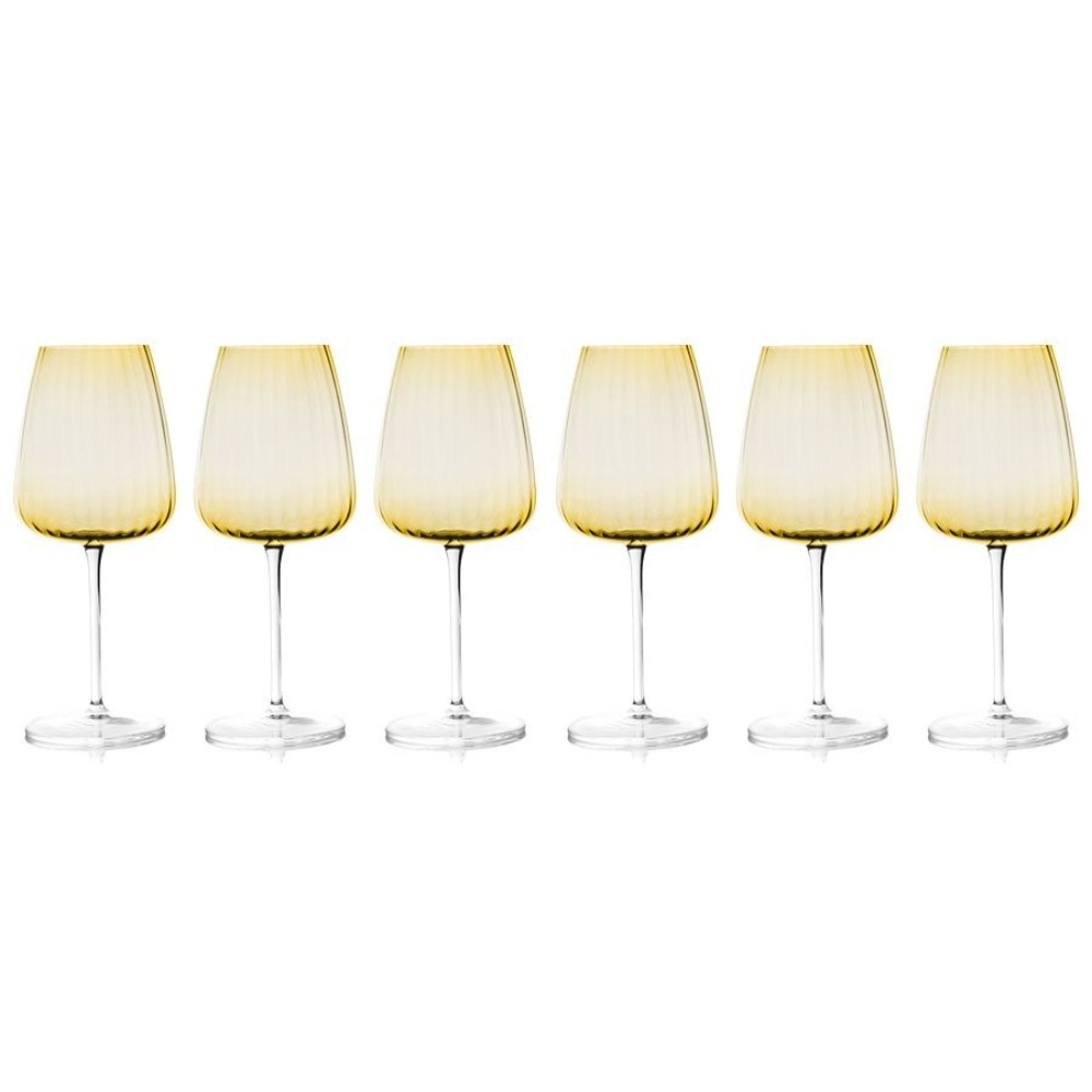 Набор бокалов для вина Lareine Opium янтарный 550 мл 6 шт