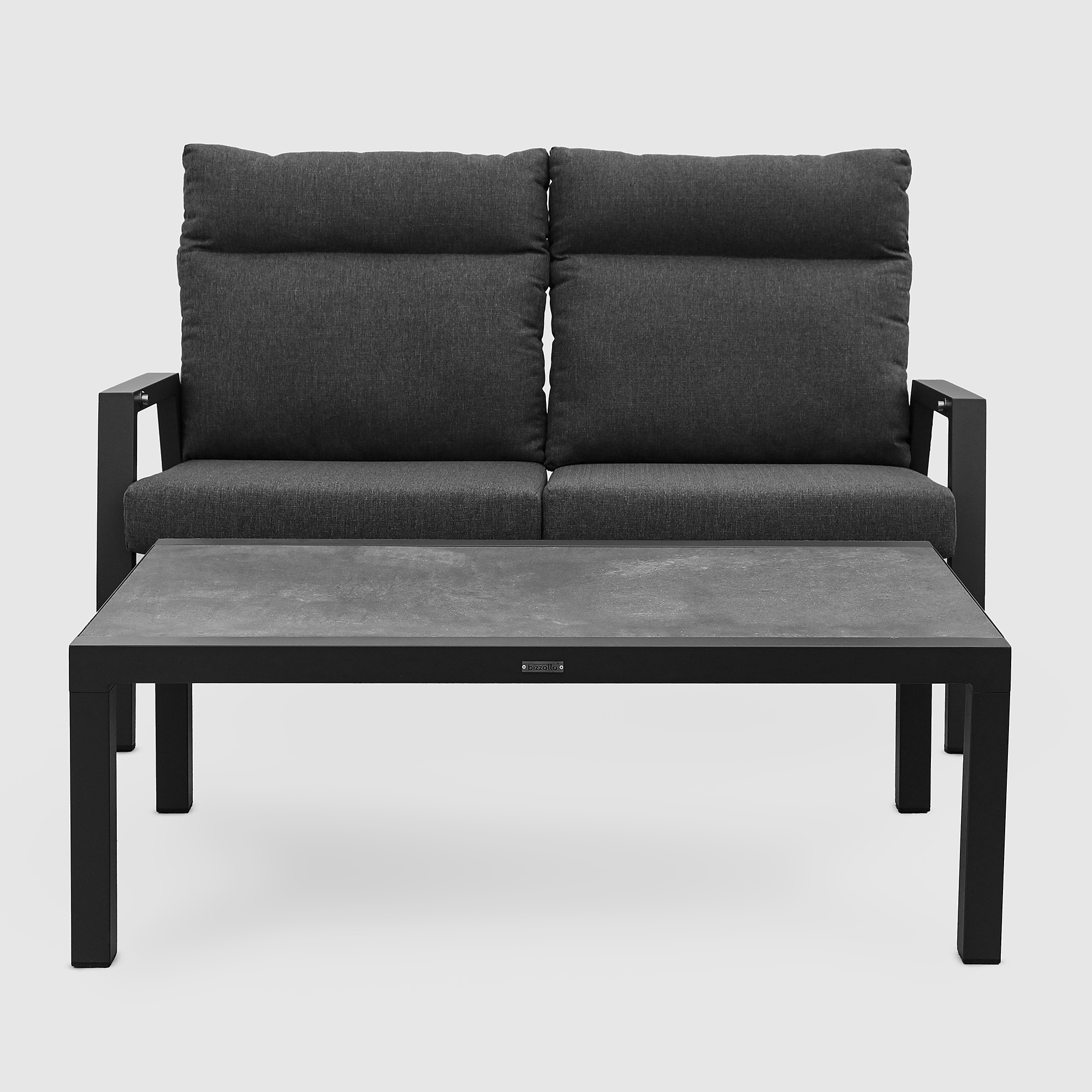 Комплект мебели Bizzotto Kledi 2 предмета, цвет черный, размер 151х64х103