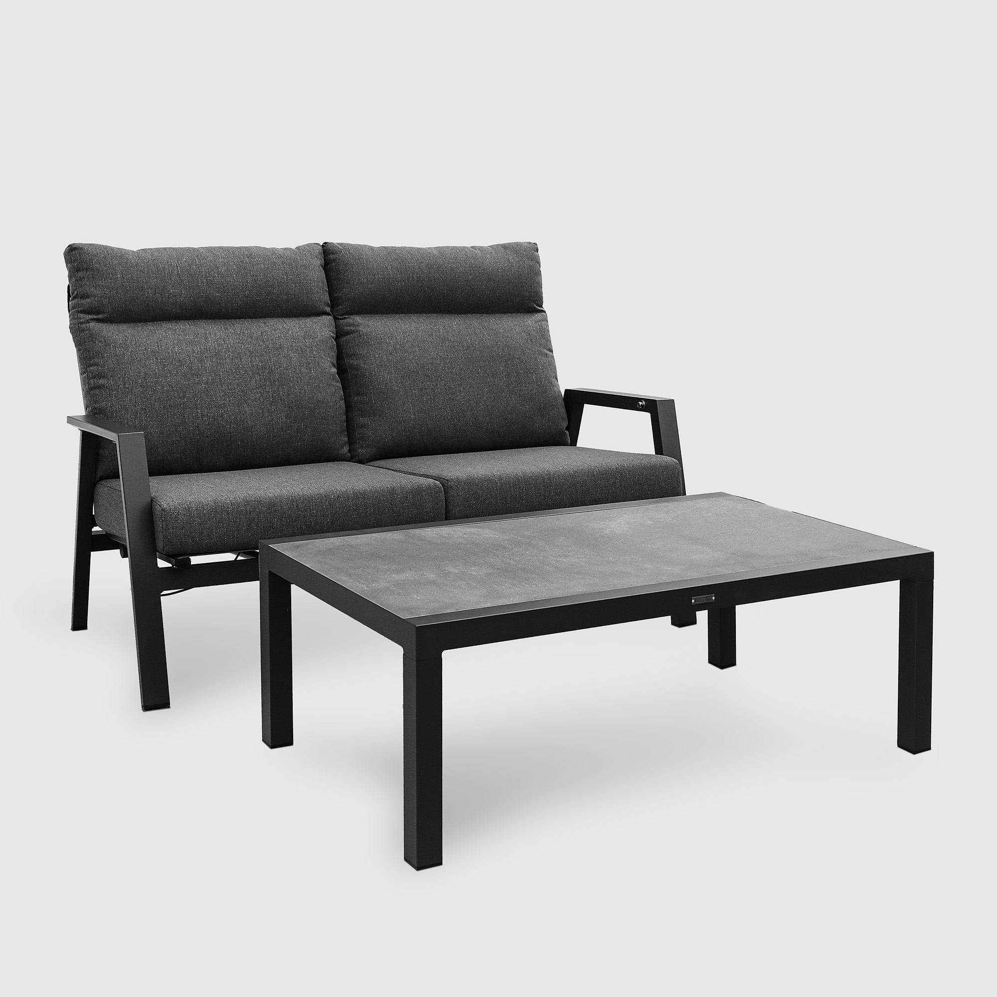 Комплект мебели Bizzotto Kledi 2 предмета, цвет черный, размер 151х64х103 - фото 2