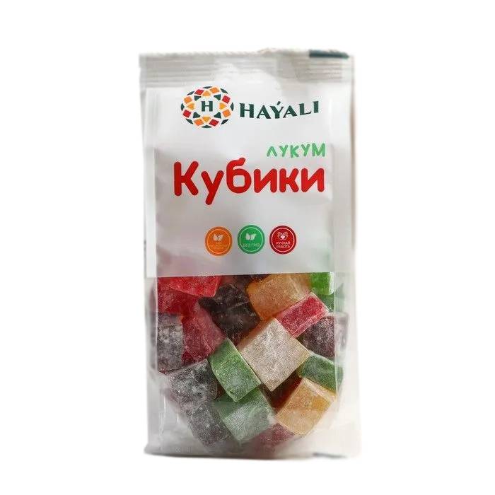 Лукум Hayali кубики ягодный микс, 200 г рахат лукум с ванильным вкусом 1 кг тм подари чай