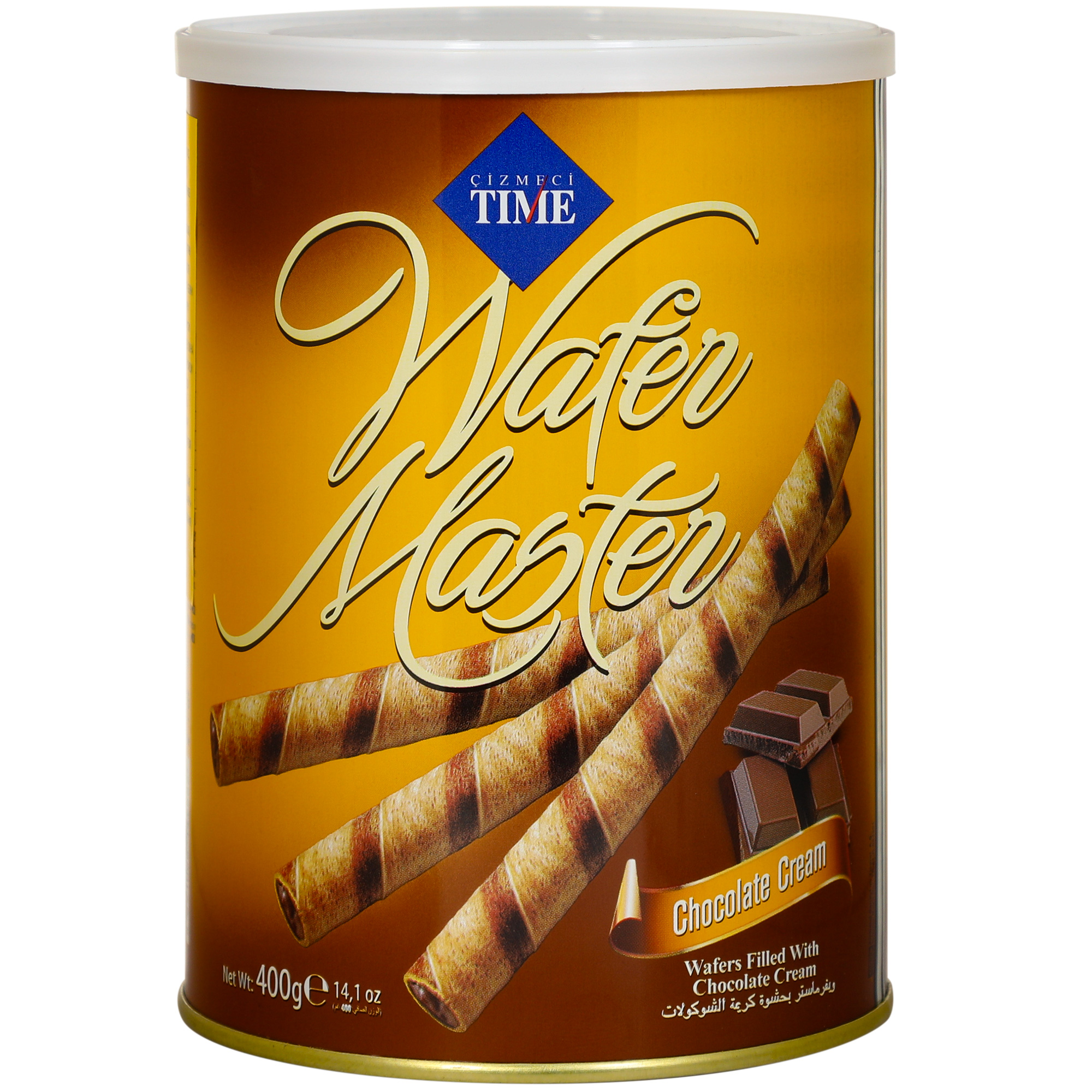 Трубочки Cizmeci Time вафельные wafer master шоколад, 400 г