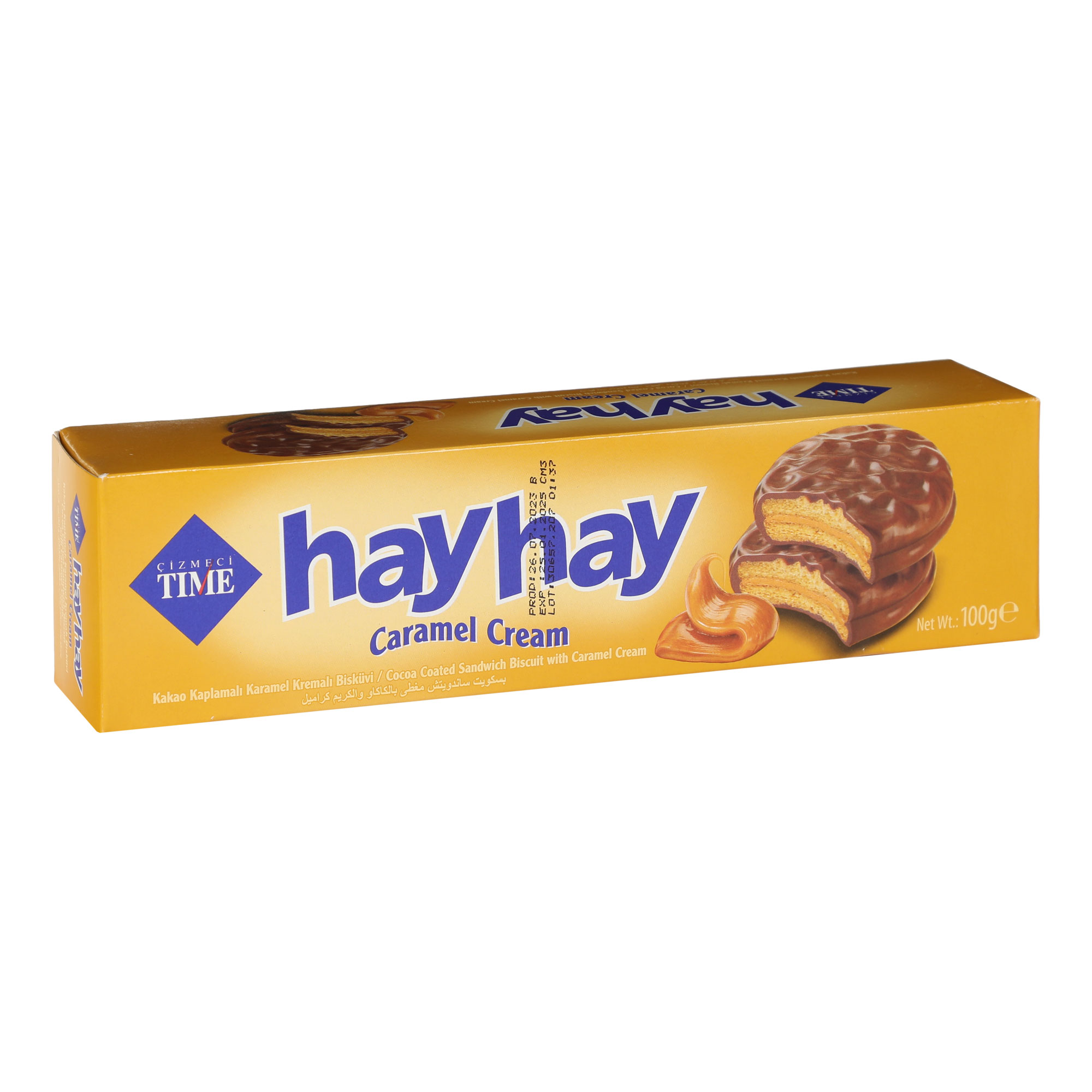 Печенье Cizmeci Time Hay Hay в шоколаде 100 г карамель губная помада тон 123 какао карамель 4 3г