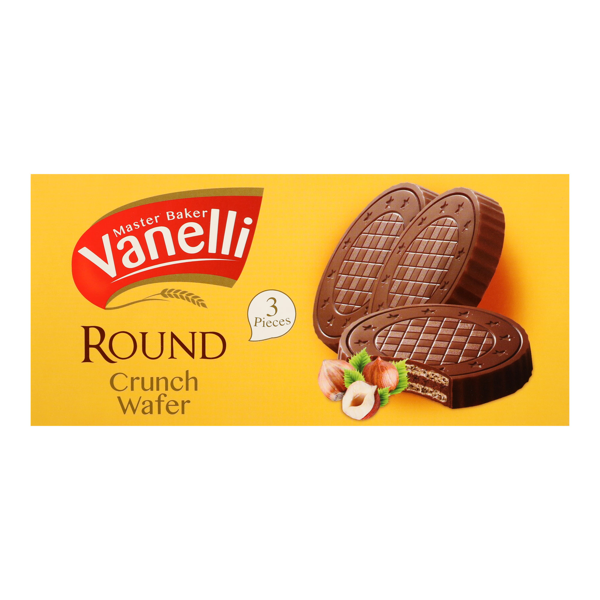 Вафли круглые Vanelli в молочном шоколаде 3 шт 60 г вафли яшкино с халвой 300 гр