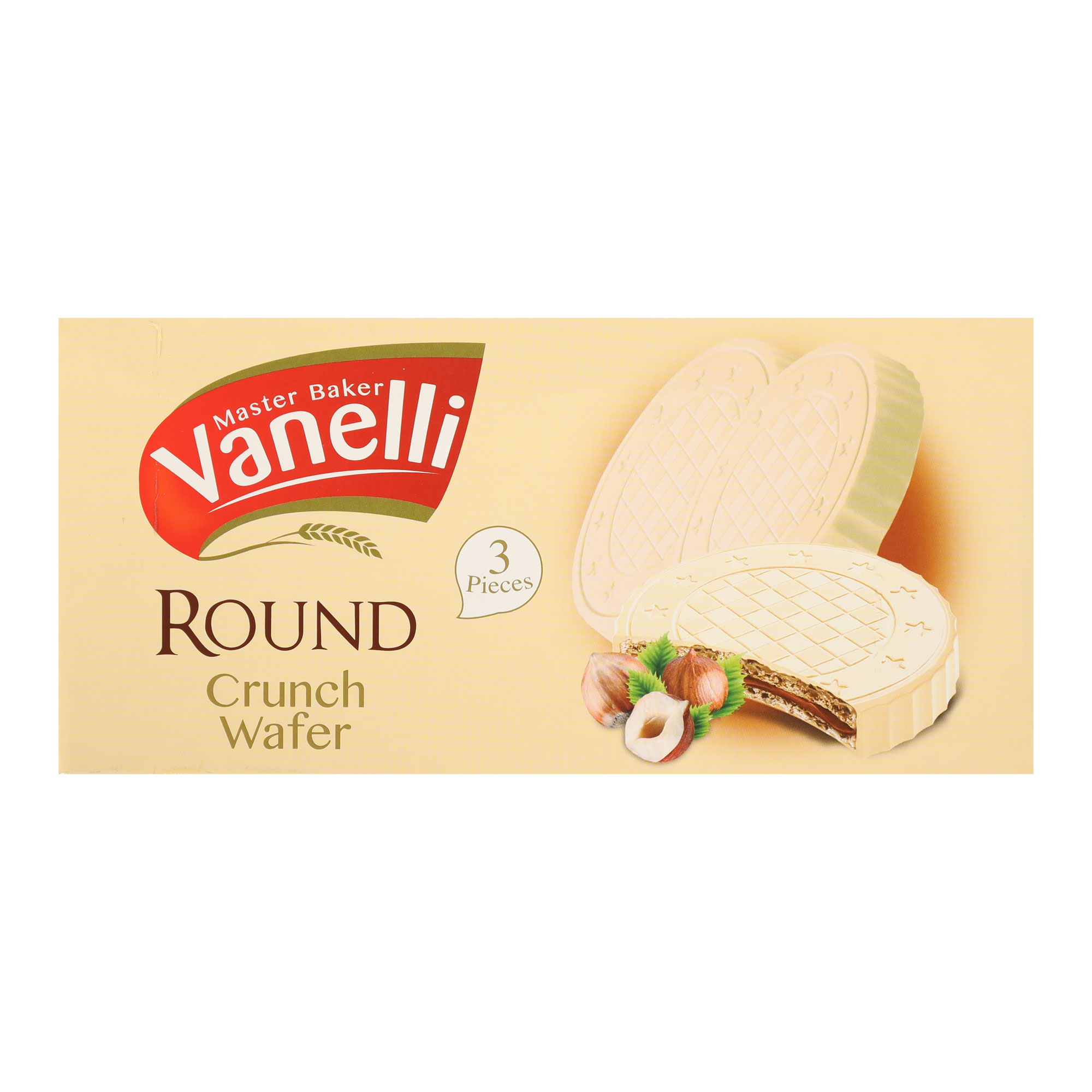 Вафли круглые Vanelli в белом шоколаде 3 шт 60 г кешью в белом шоколаде кг