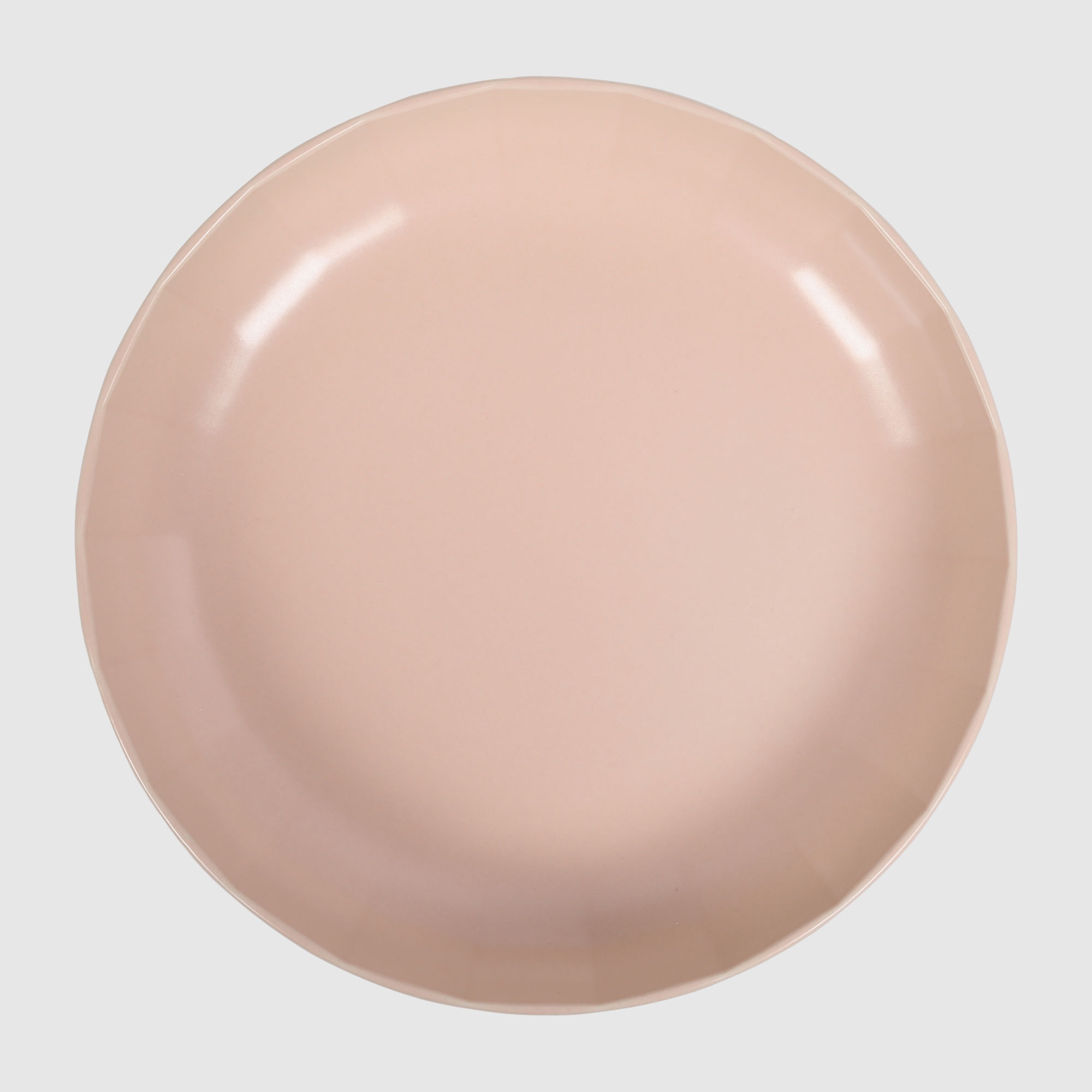 набор столовой посуды 24 предмета на 6 персон porline porselen peigar турецкий фарфор Набор глубоких тарелок Kutahya porselen Bevel розовый 21 см 2 шт
