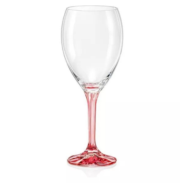 фото Набор бокалов crystalex магнолия для вина pink 350 мл 6 шт