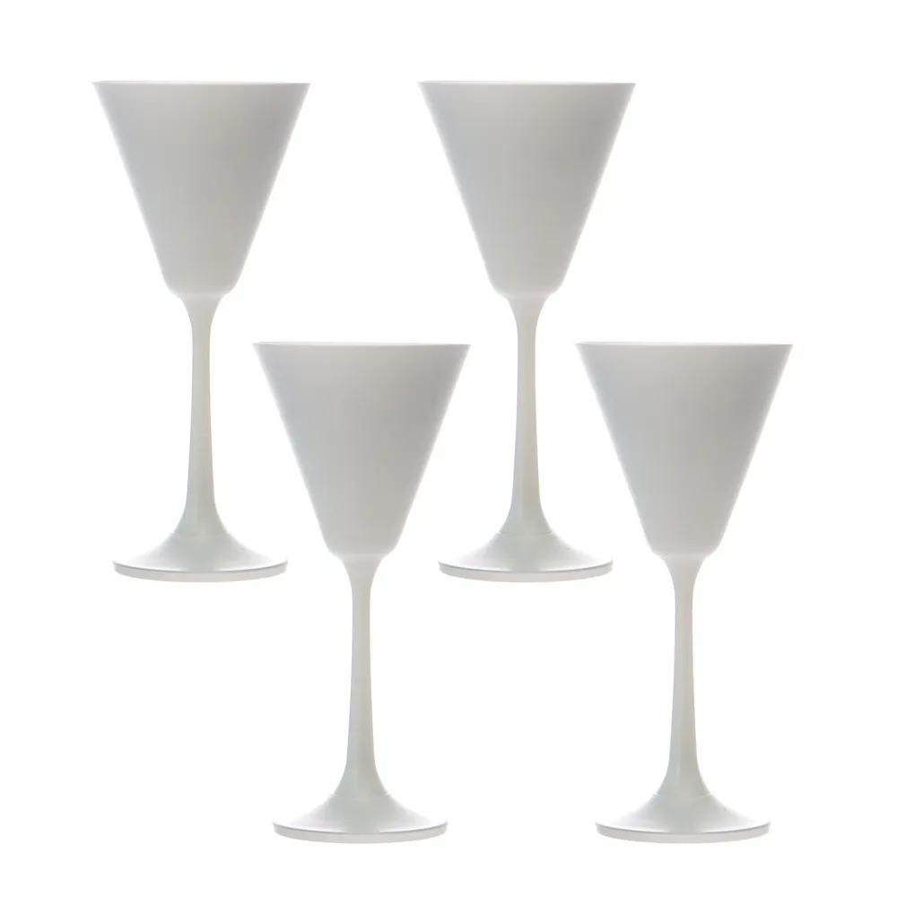 Набор бокалов Crystalex Пралине для мартини белый 90 мл 4 шт набор бокалов для коктейля crystalex пралине 4 шт