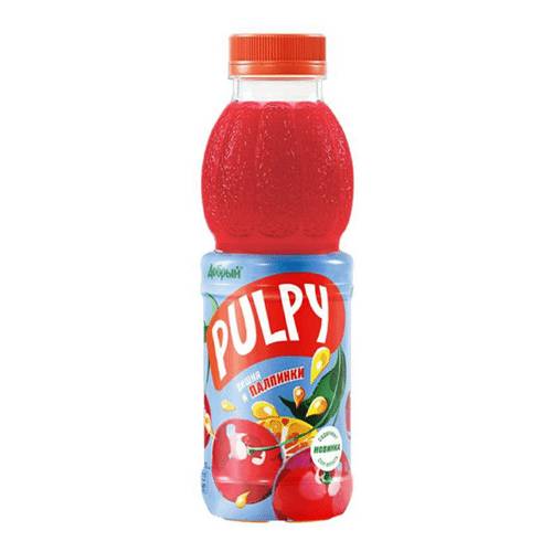 Напиток Добрый сокосодержащий Pulpy вишня 0,45 л напиток сокосодержащий pulpy апельсин с мякотью 0 9 л