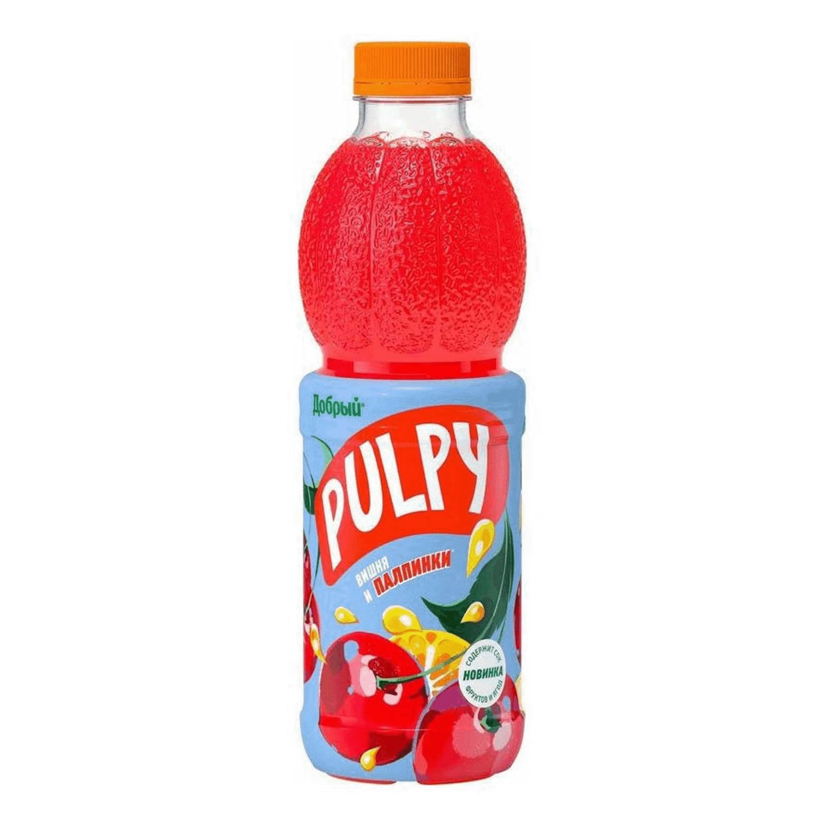 Напиток Добрый сокосодержащий Pulpy вишня 0,9 л напиток сокосодержащий pulpy апельсин с мякотью 0 9 л
