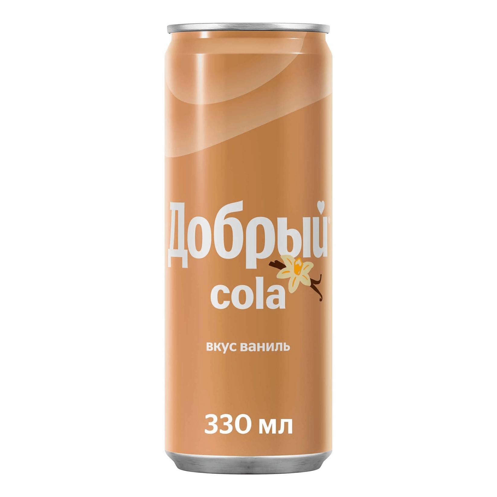 Напиток Добрый Cola ваниль 0,33 л сокосодержащий напиток добрый pulpy клубника арбуз 0 45 литра пэт 12 шт в уп