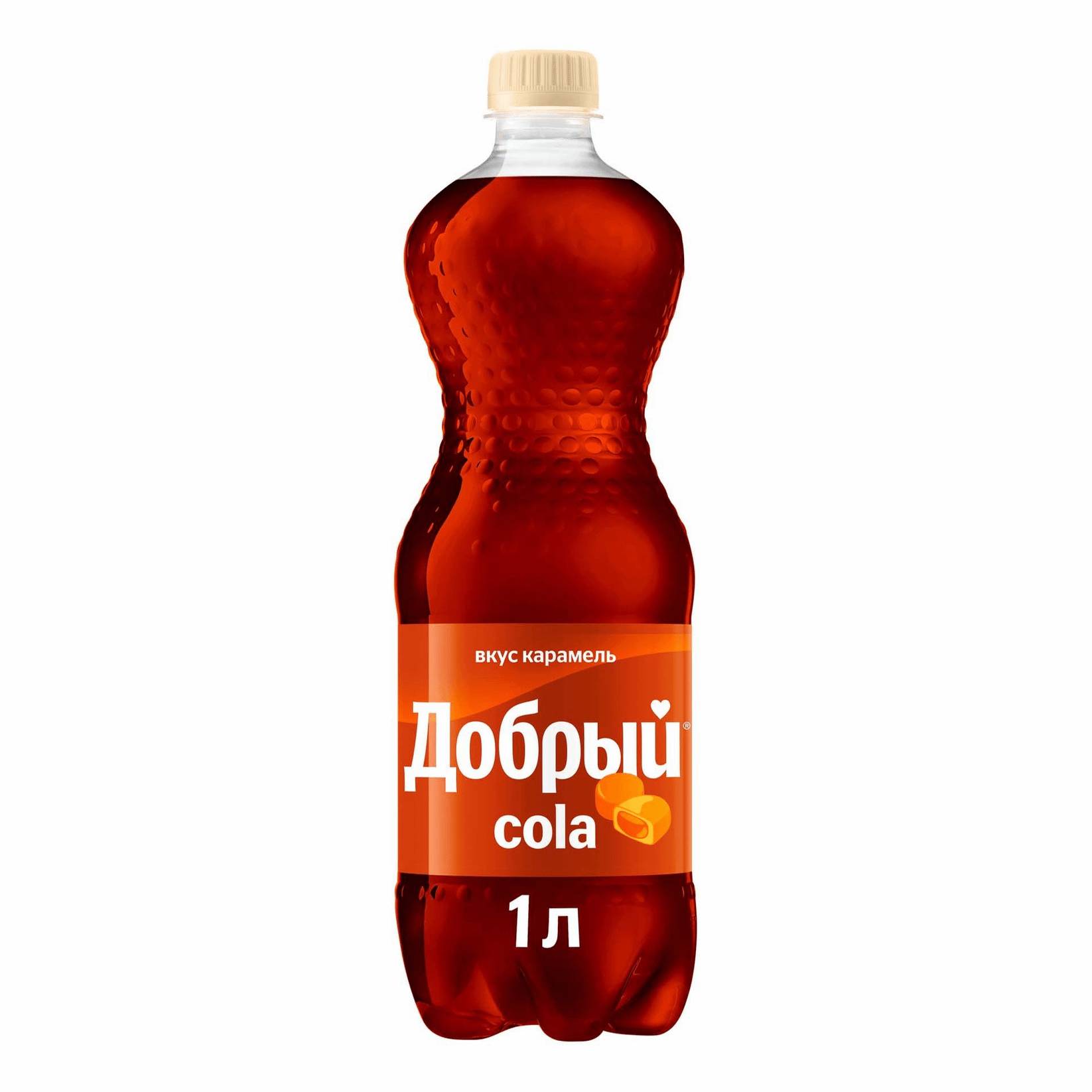 Напиток Добрый Cola карамель, 1 л напиток волчок cola 0 33 литра газ ж б 24 шт в уп