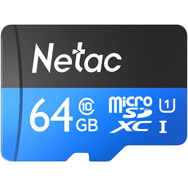 Карта памяти Netac P500 MicroSDXC 16 Гб, цвет синий