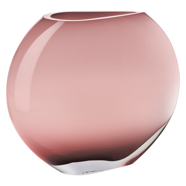 Ваза овальная Krosno Сфера розовая 29 см ваза glasar с птичкой 26х21х38 см розовая