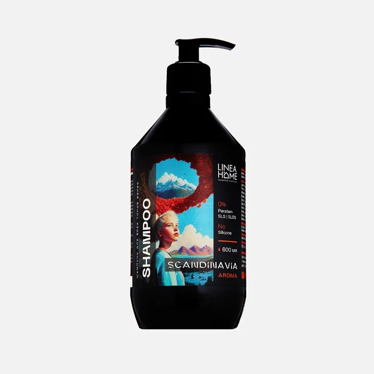 Шампунь для волос Lineahome Scandinavia aroma 600мл софт шампунь для волос бессульфатный натуральное ламинирование 255мл