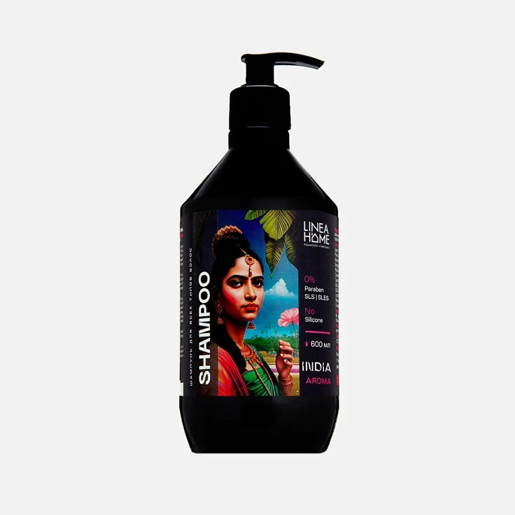 Шампунь для волос Lineahome India aroma 600мл шампунь verdi восстанавливающий для поврежденных волос 600 мл с алоэ вера