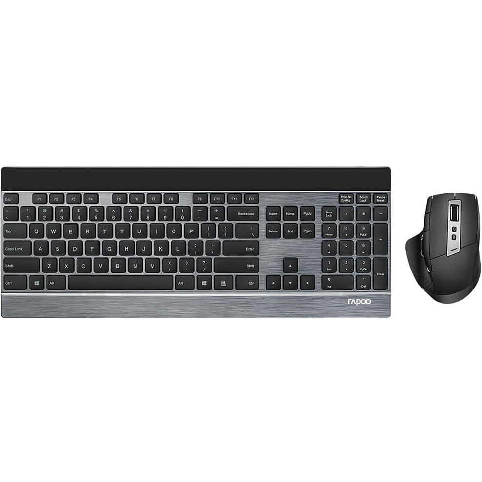 комплект клавиатуры и мыши rapoo 8200g черный Комплект клавиатуры и мыши Rapoo MT980s черный