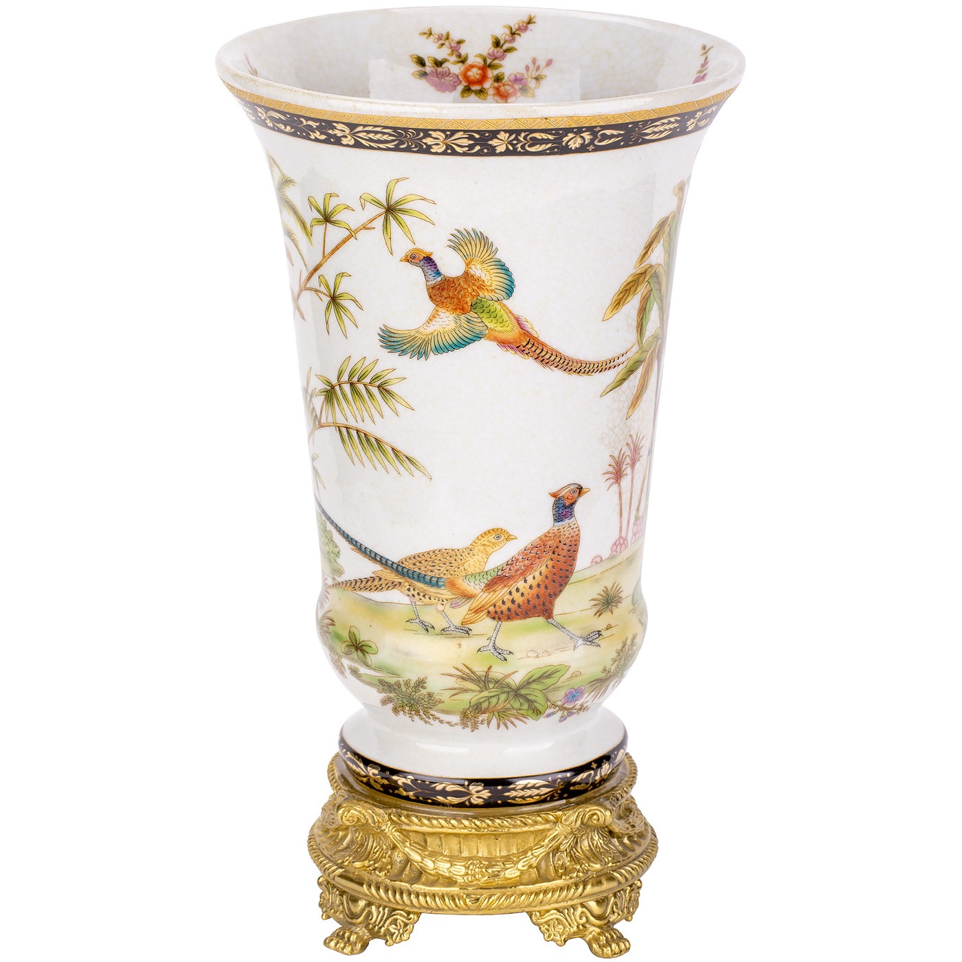 Ваза Glasar 18х18х30 см ваза фарфоровая с бронзой 25х25х33 см wah luen handicraft