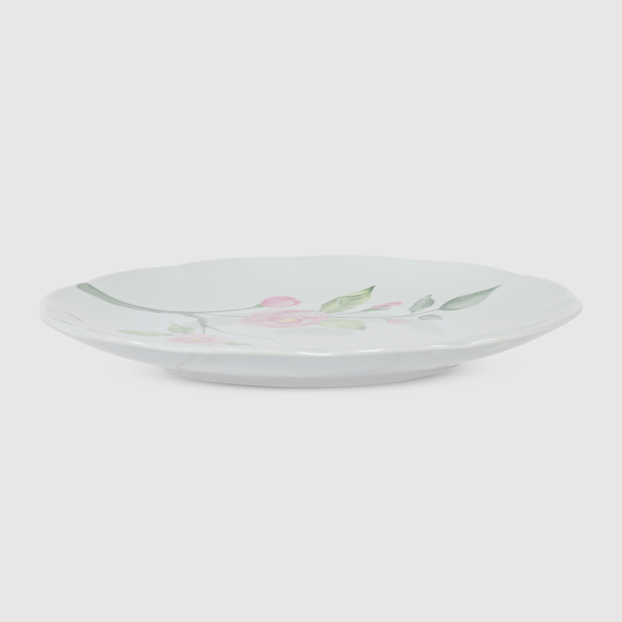 Тарелка обеденная Royal Garden Ветка розы 27 см, цвет белый - фото 2
