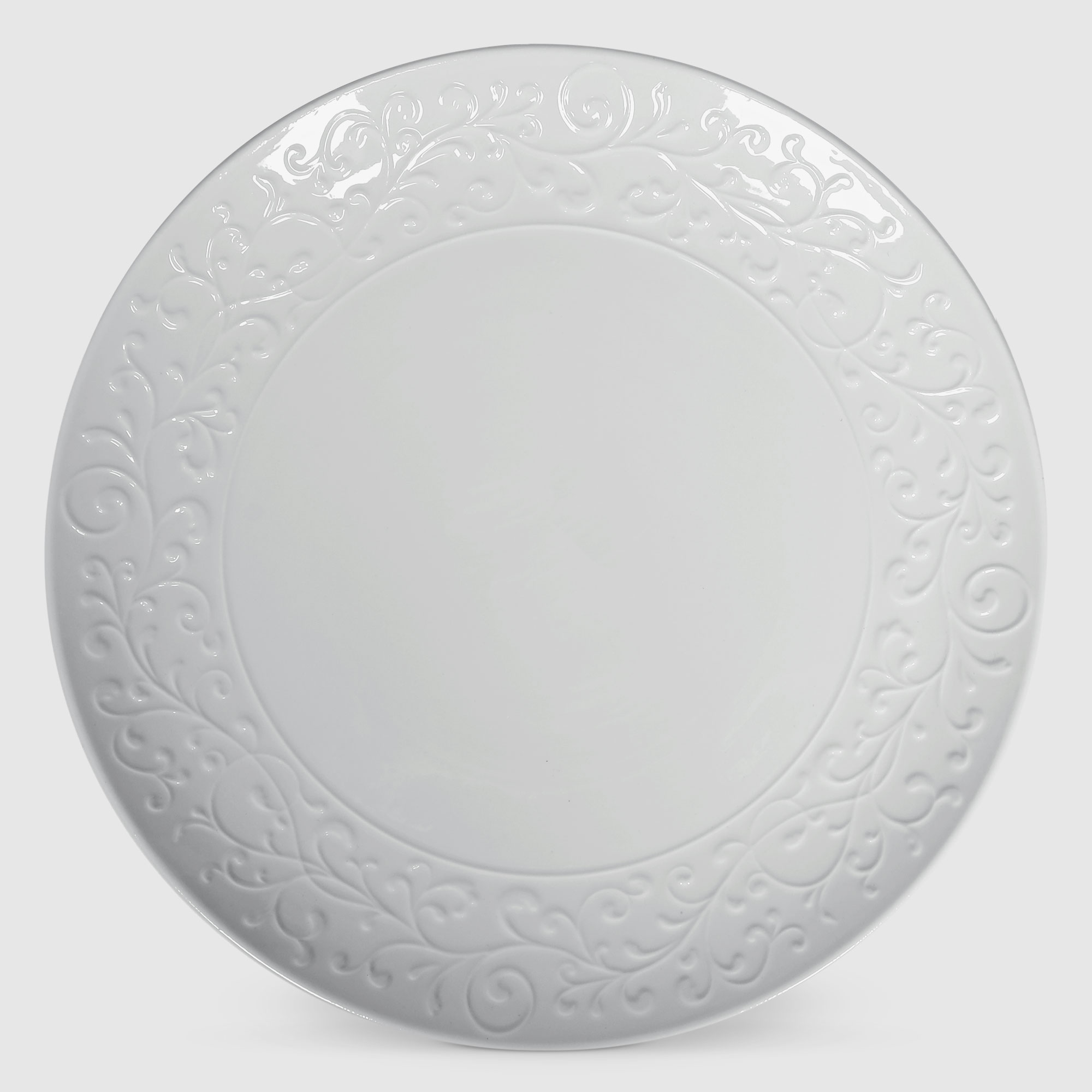 Тарелка обеденная Tudor England Joyce 25 см, цвет белый - фото 1