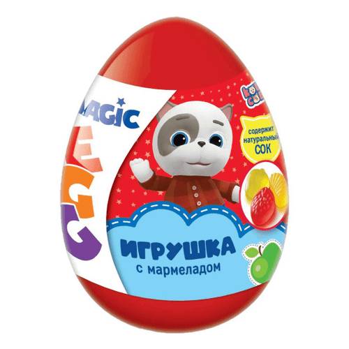 Яйцо с игрушкой Конфитрейд Кошечки-собачки мармелад, 10 г