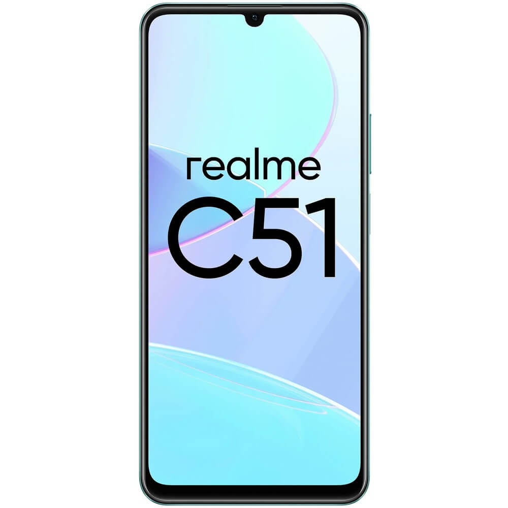 Смартфон Realme C51 4 ГБ+128 ГБ зеленый смартфон realme c51 4 64gb чёрный