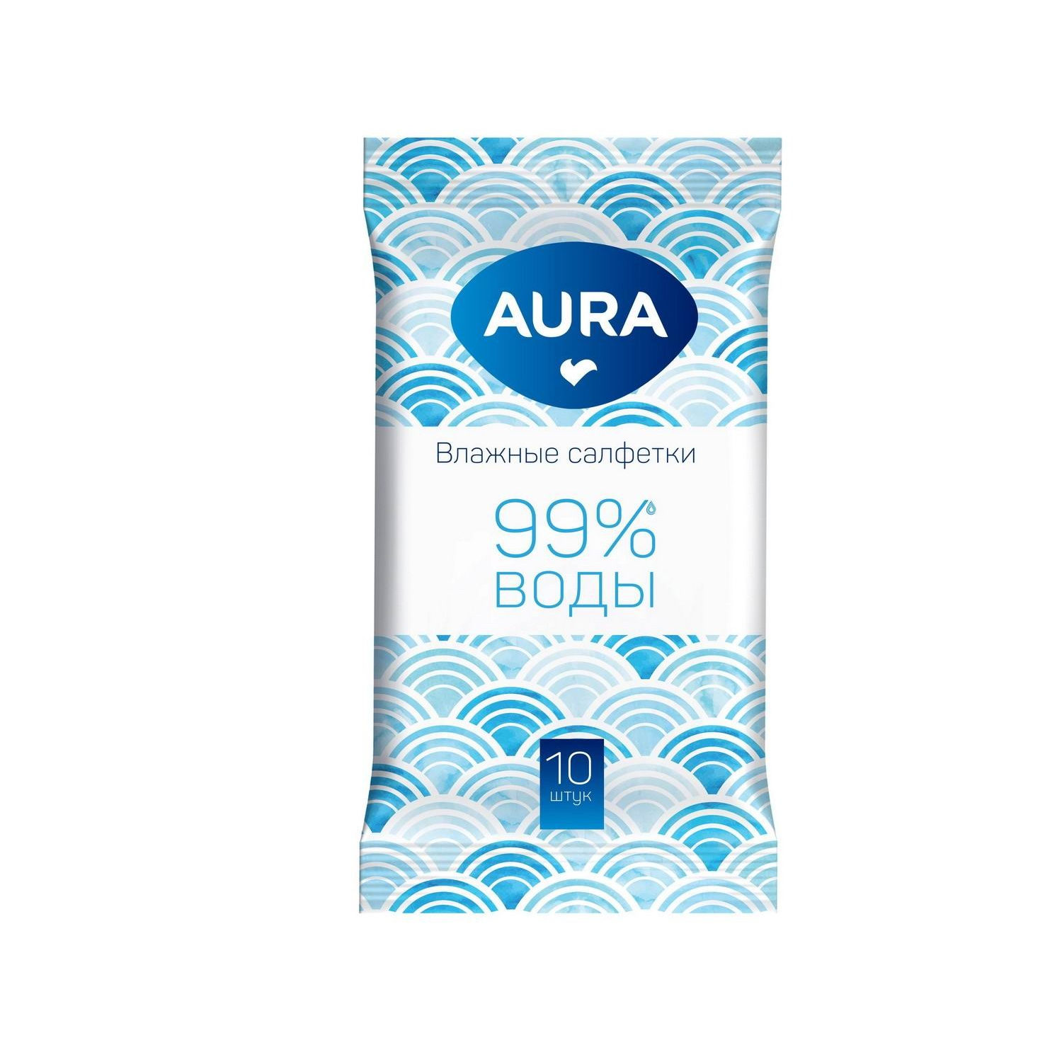 Салфетки влажные AURA освежающие 10 шт влажные салфетки для рук от сильных загрязнений airline