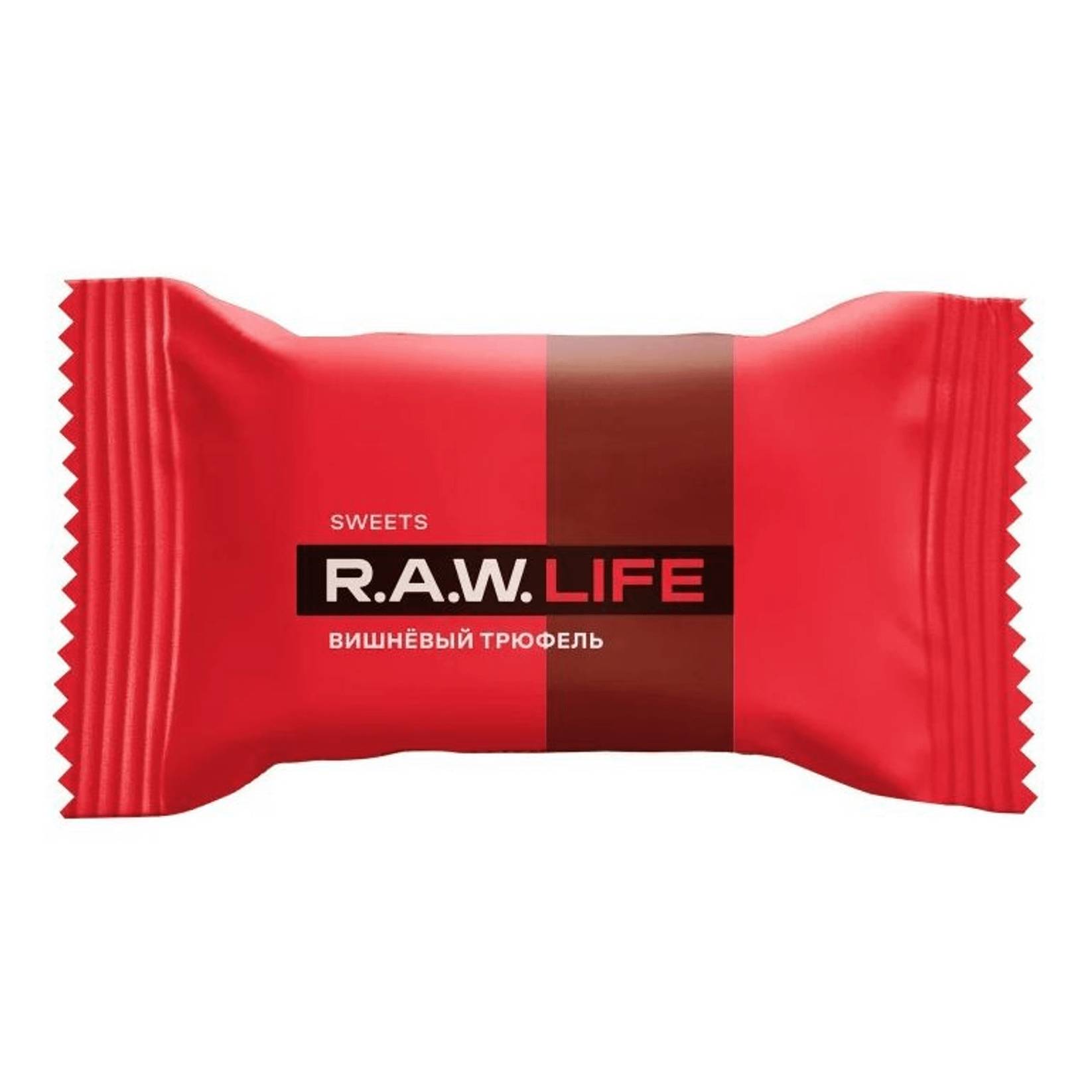 Конфета R.A.W. LIFE Вишневый трюфель, 18 г конфета шоколадно фруктовая r a w life трюфель с солью 18 г