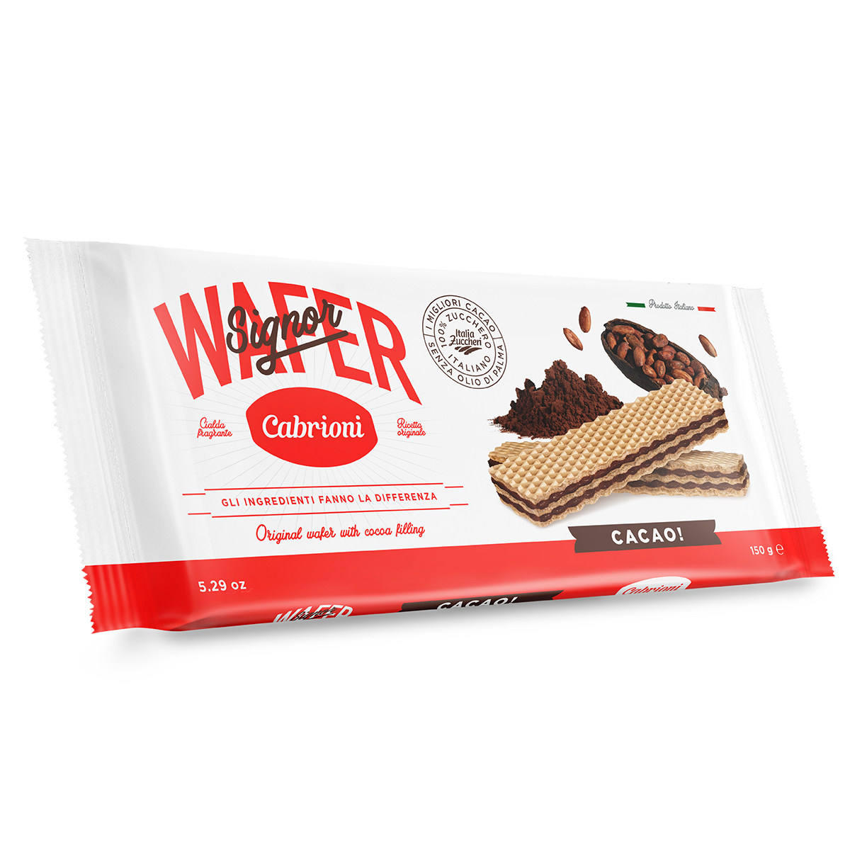 Вафли Cabrioni Signor Wafer шоколад 150 г соломка картофельная grizzon со вкусом сыра 40 гр