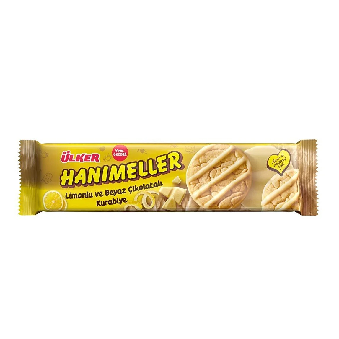 Печенье Ulker Hanimeller лимонное в глазури, 138 г печенье ulker hanimeller с кусочками шоколада 150 г