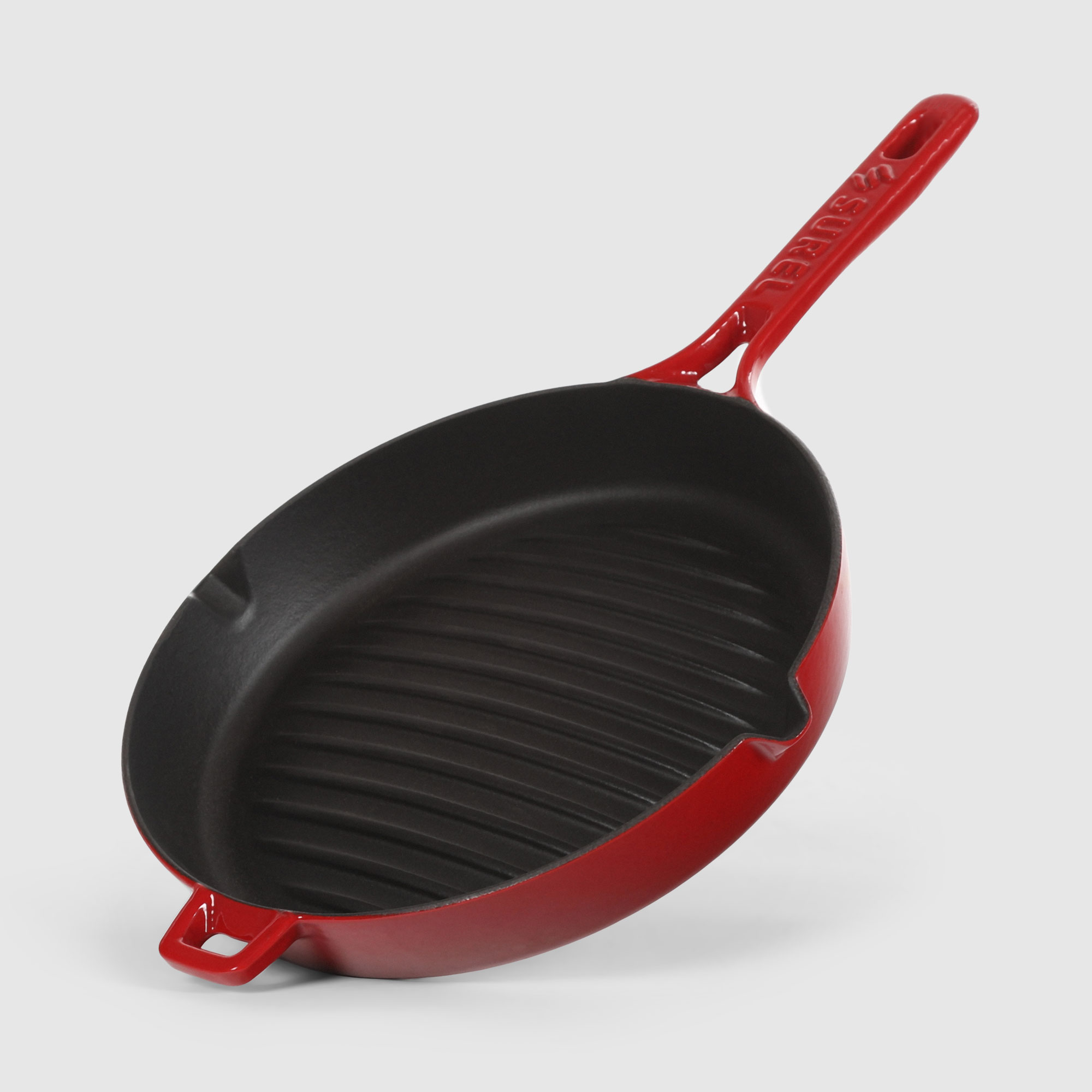 Сковорода-гриль Surel Convex 26 см красная сковорода гриль литая 26см съемная ручка доломит