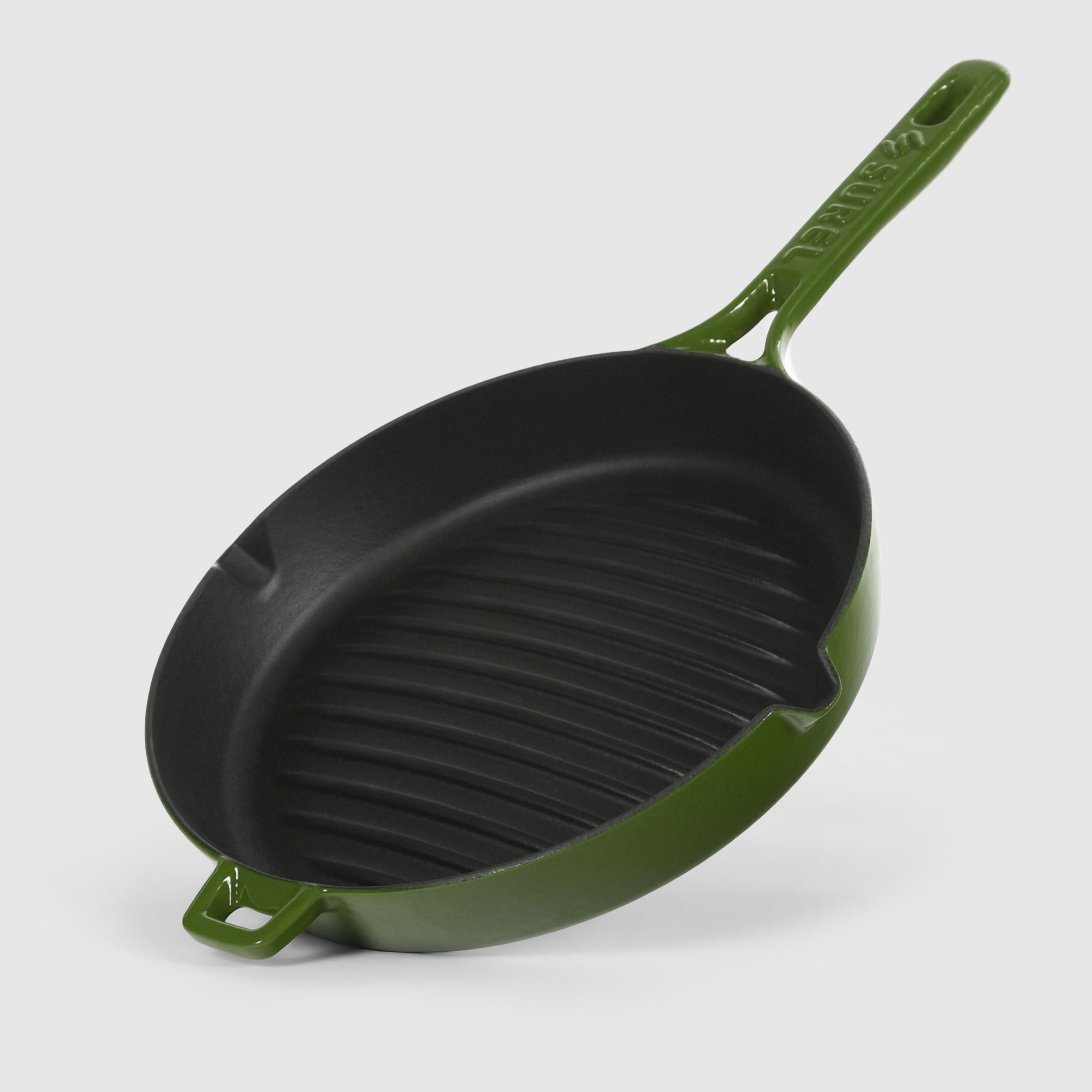 Сковорода-гриль Surel Convex 26 см зеленая сковорода гриль литая 26см съемная ручка доломит