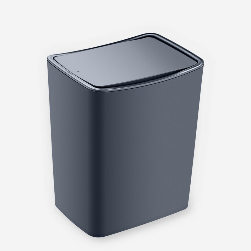 Корзина для мусора Turan Touch антрацитовая 4 л контейнер для мусора turan touch terra 4л пластик с крышкой бежевый
