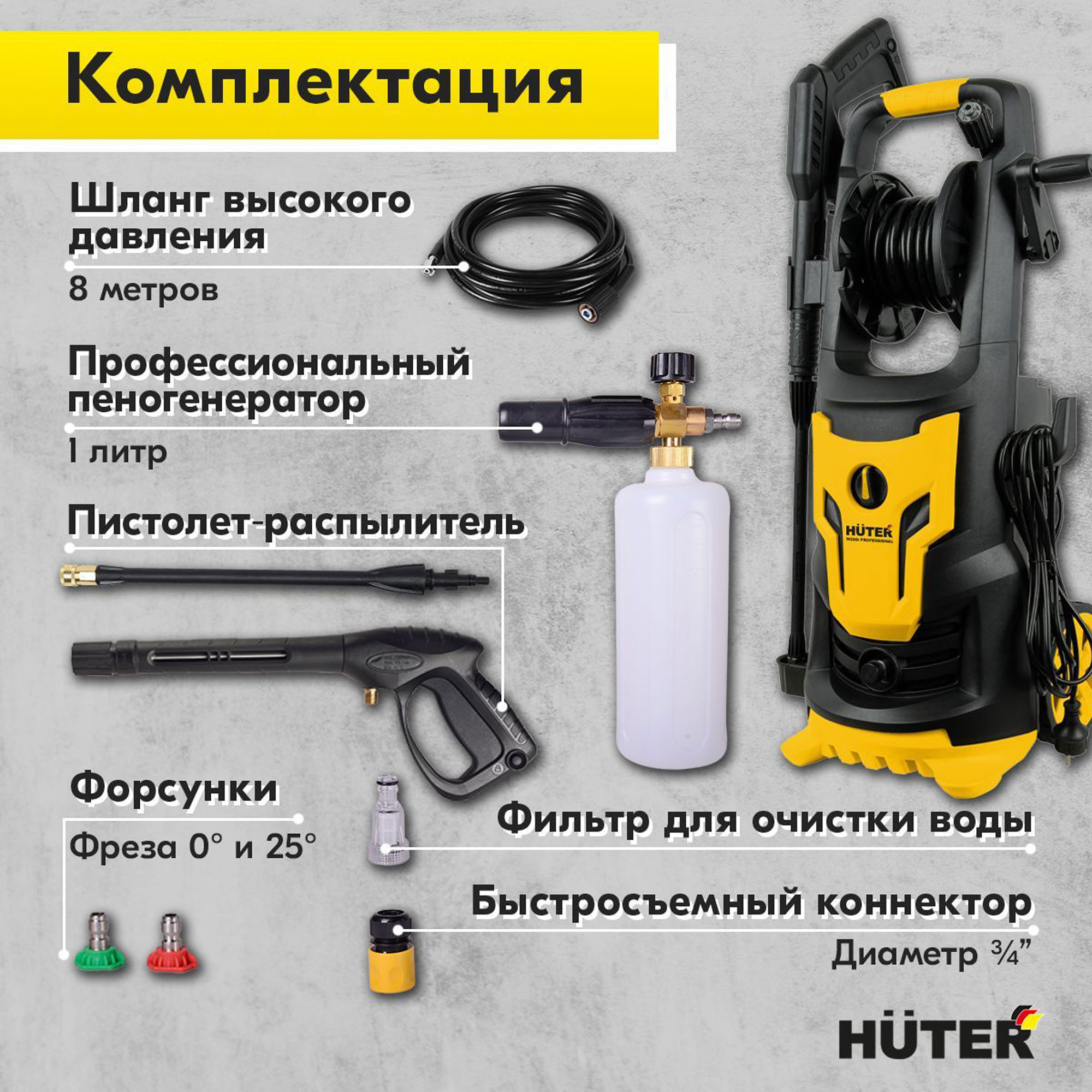 Мойка Huter W200i PROFESSIONAL