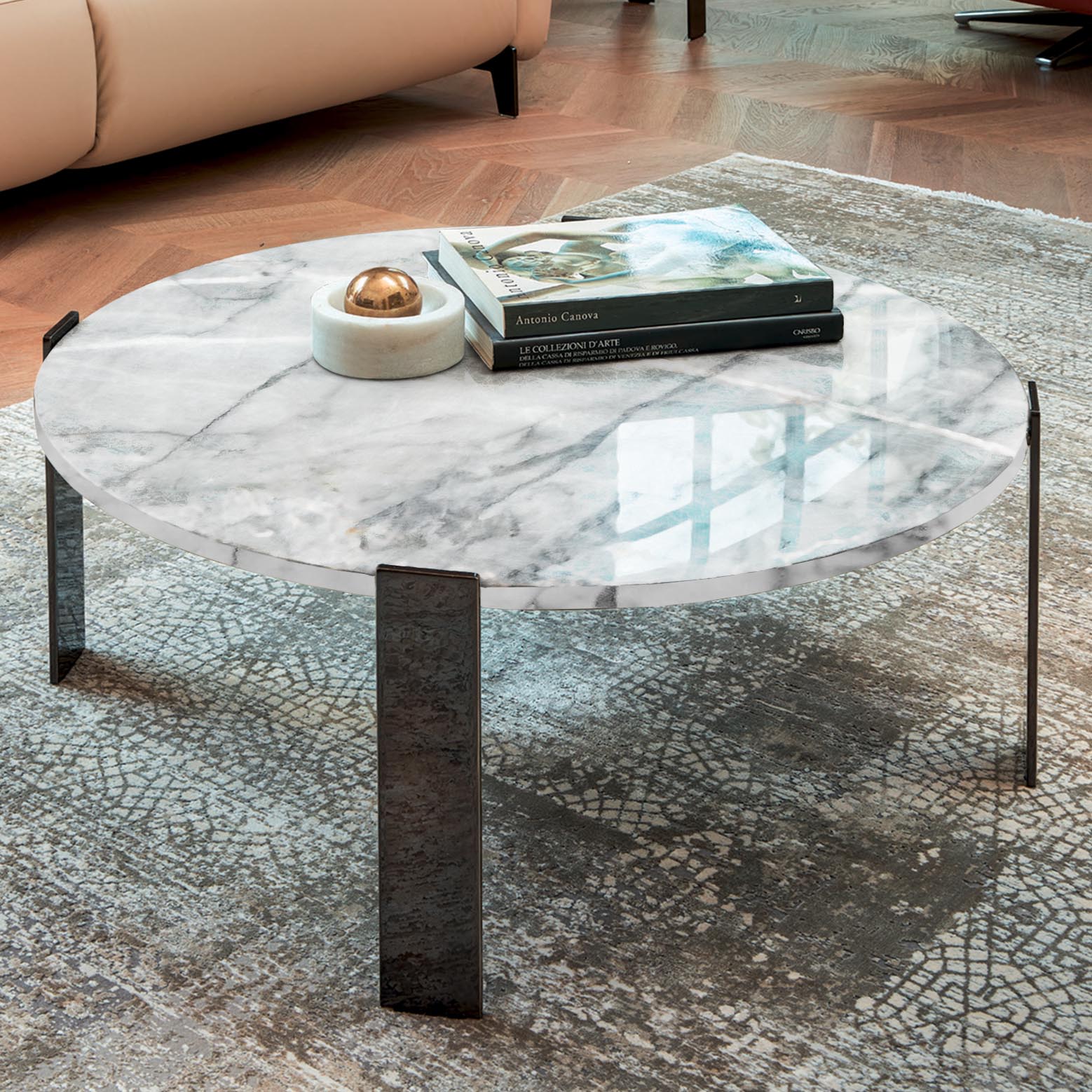 Стол журнальный ROS SRL Sydney круглый мрамор Carrara 50 см element marble стол кофейный