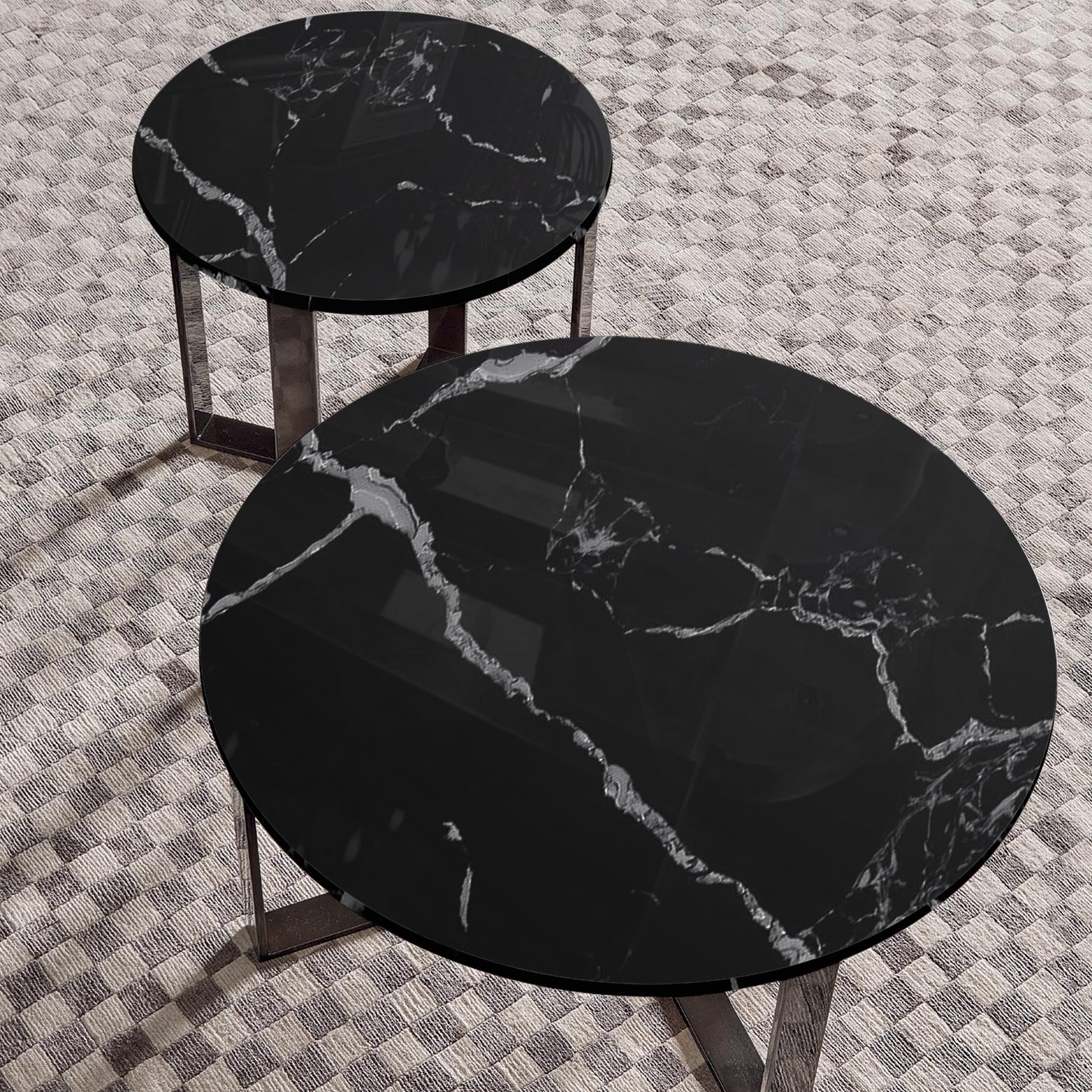 Стол журнальный ROS SRL Gatwick мрамор Nero marquina 80 см element marble стол кофейный