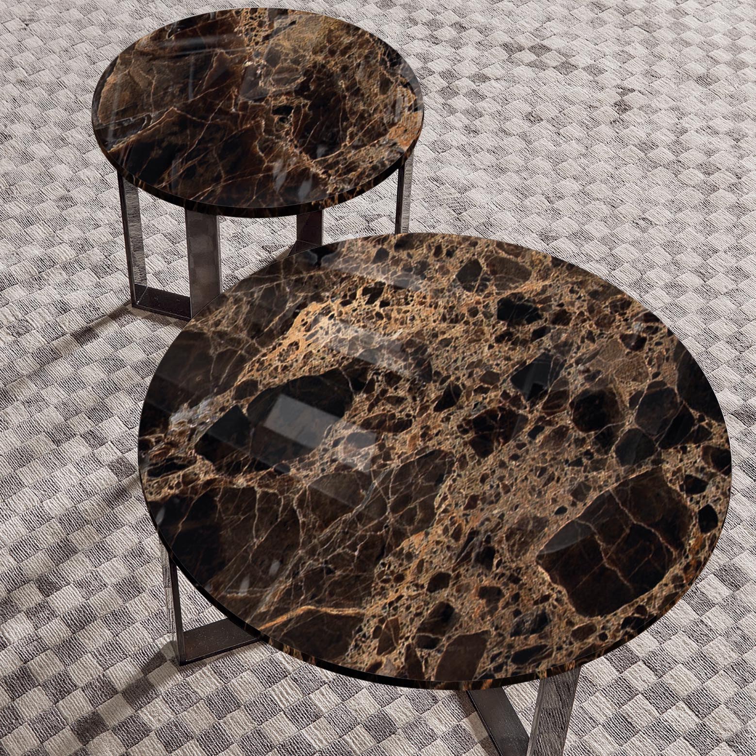 Стол журнальный ROS SRL Gatwick мрамор Emperado dark lucido 80 см element marble стол кофейный