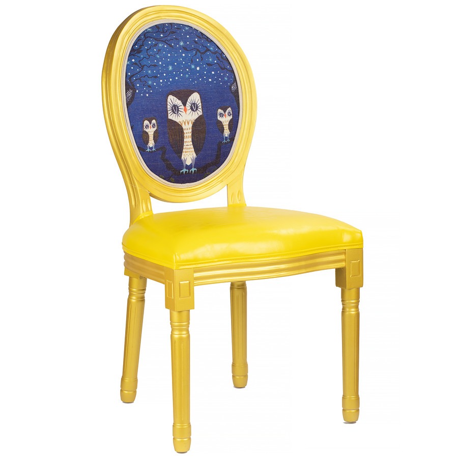 Стул Glasar Совы жёлтый 48х46х96 см стул glasar совы жёлтый 48х46х96 см