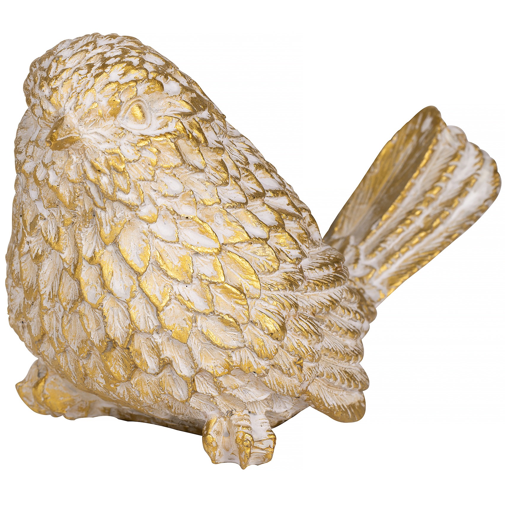 Фигурка Glasar Птичка 15х9х10 см, цвет золотистый - фото 1