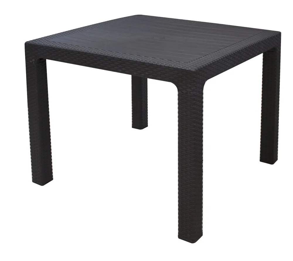 Стол Heniver Rattan квадратный темно-коричневый 90х90х75 см кресло ns rattan mavi 57x59x87cm темно коричневое